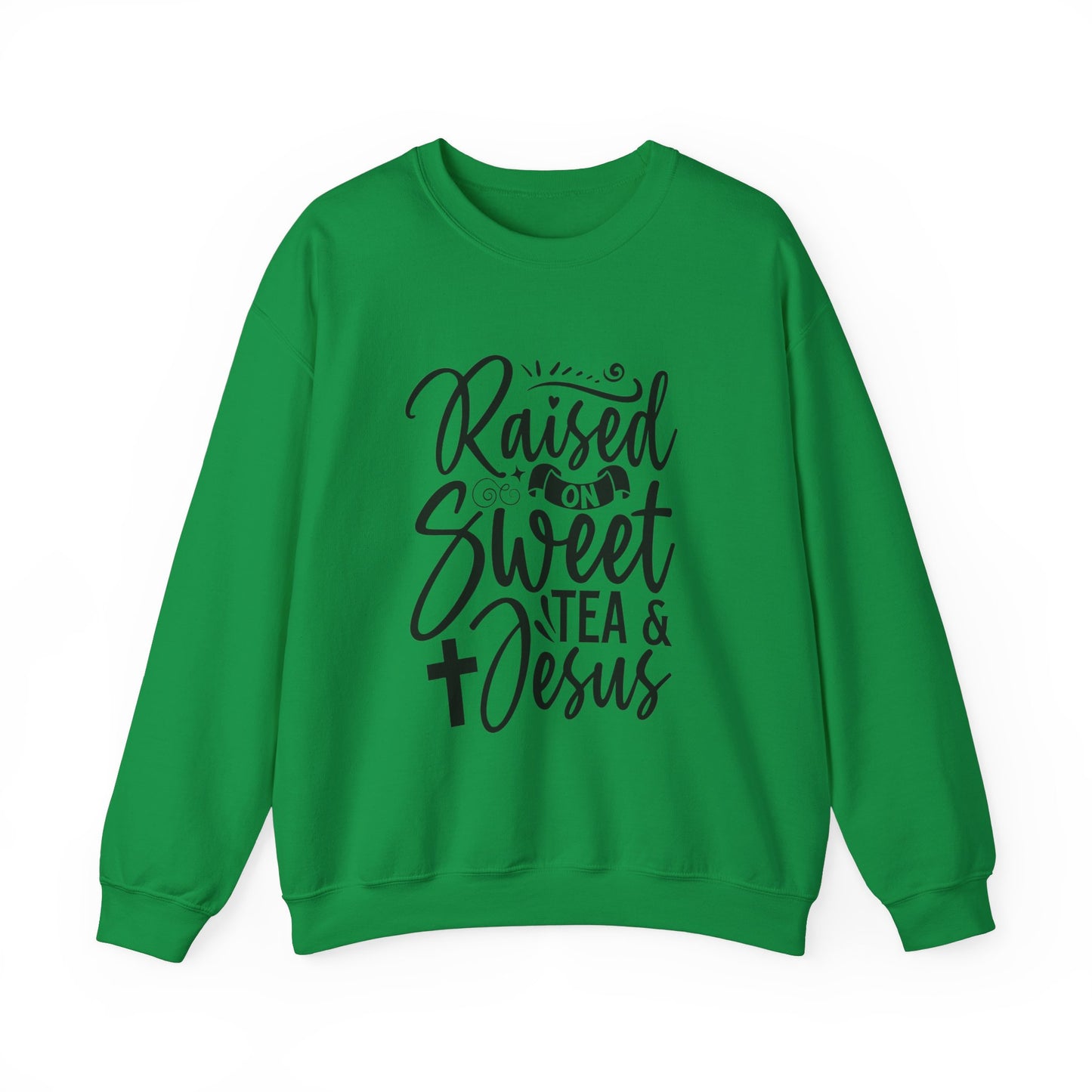 Sweet Tea and Jesus Women's Relaxed Sweatshirt (Black Logo) - Sweet Baby Jeez Teez