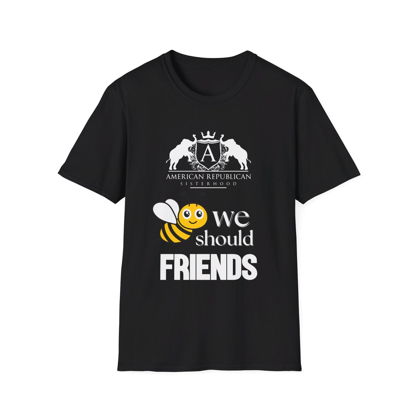 Bee Friends Women's Relaxed/Unisex Tshirt (ARS - Cartoon Logo) - Sweet Baby Jeez Teez