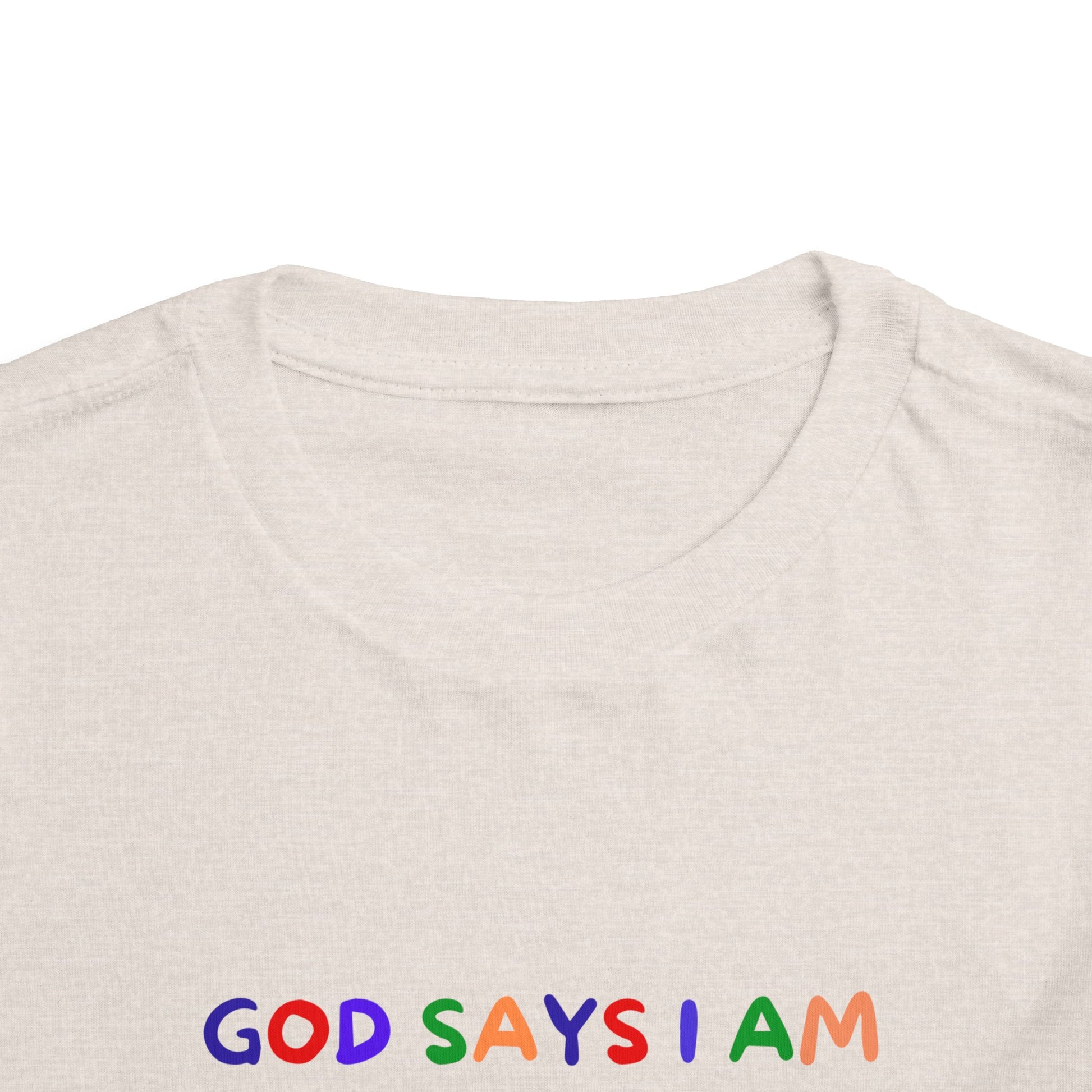 God Says I am Toddler Boys Tshirt (Sports Logo) - Sweet Baby Jeez Teez