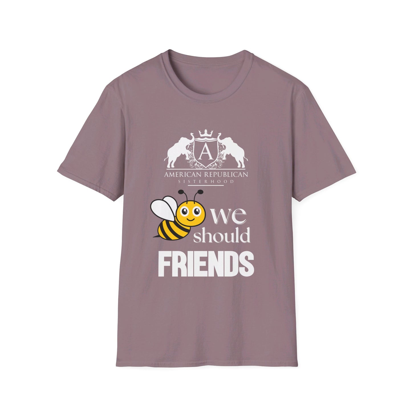 Bee Friends Women's Relaxed/Unisex Tshirt (ARS - Cartoon Logo) - Sweet Baby Jeez Teez