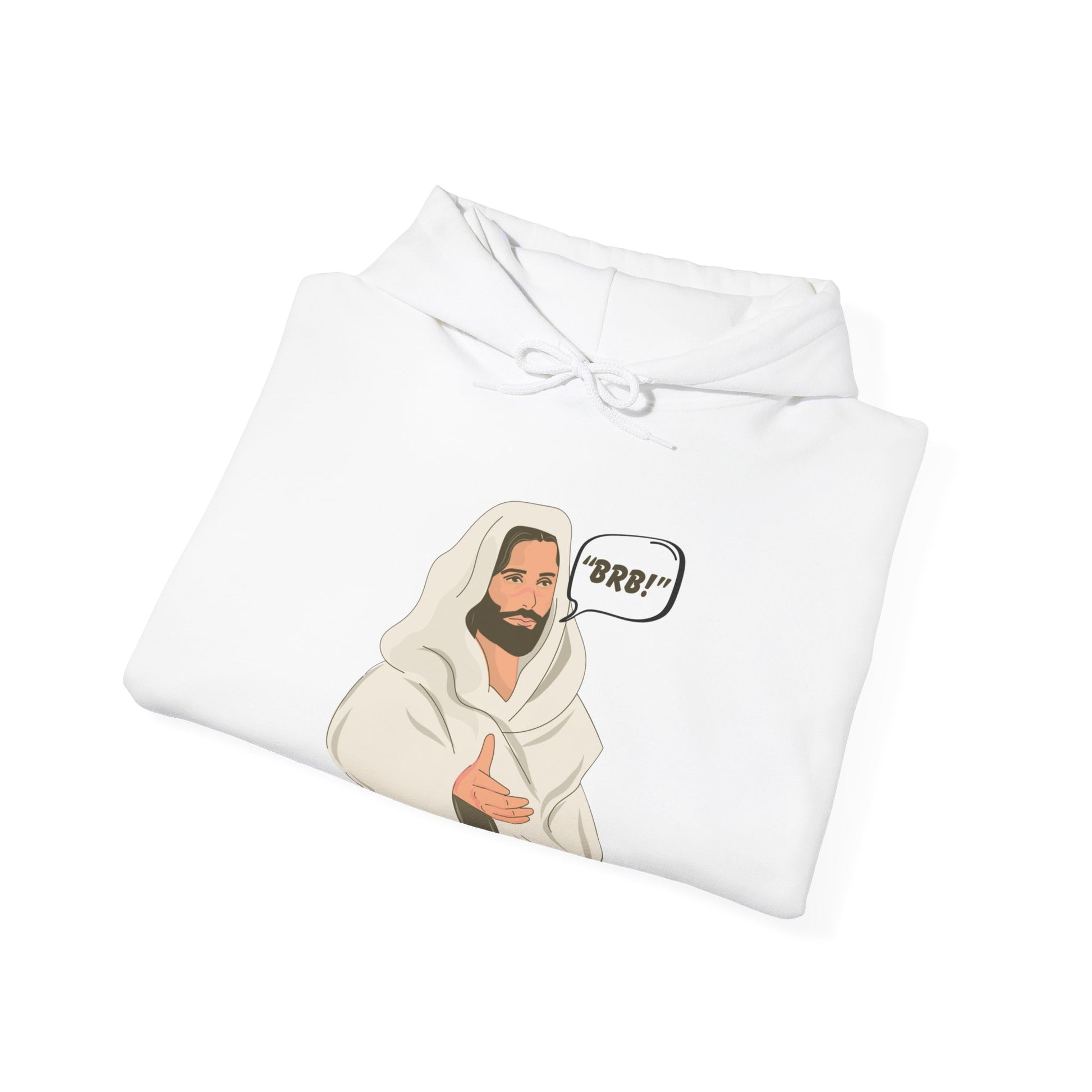Be Right Back Men's Hoodie (Cartoon Logo) - Sweet Baby Jeez Teez