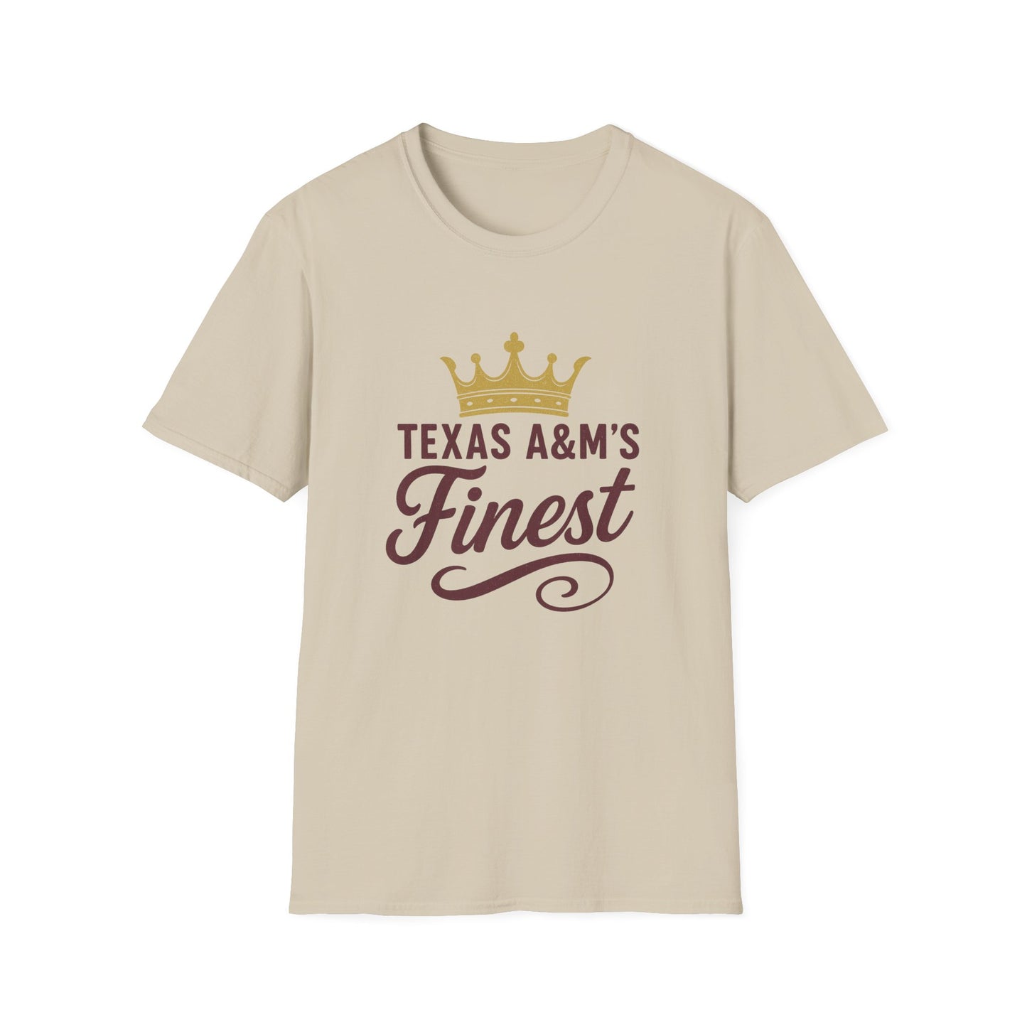 Texas A&M's Finest Unisex Softstyle T-Shirt (Crown Logo) - Sweet Baby Jeez Teez
