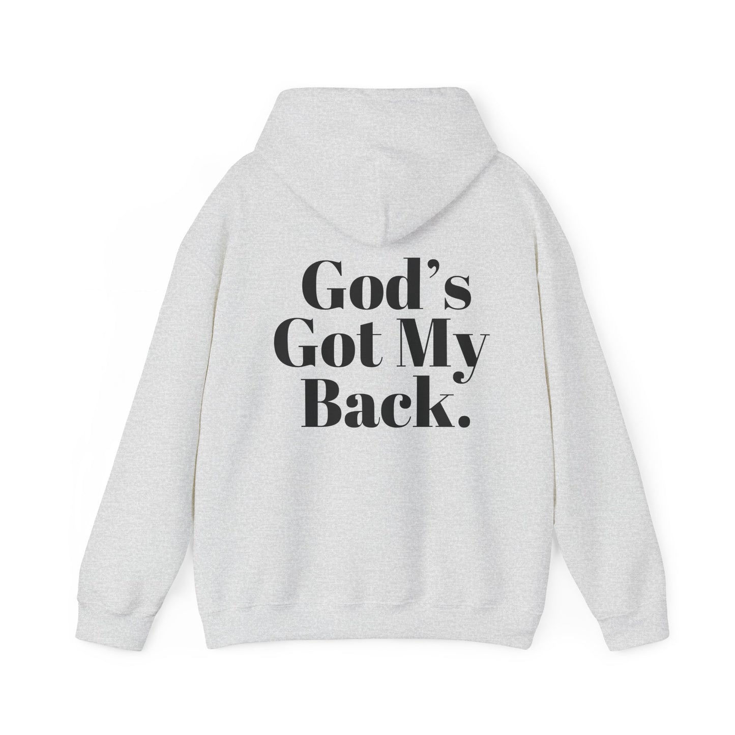 God's Got My Back Men's Hoodie (Black Logo) - Sweet Baby Jeez Teez
