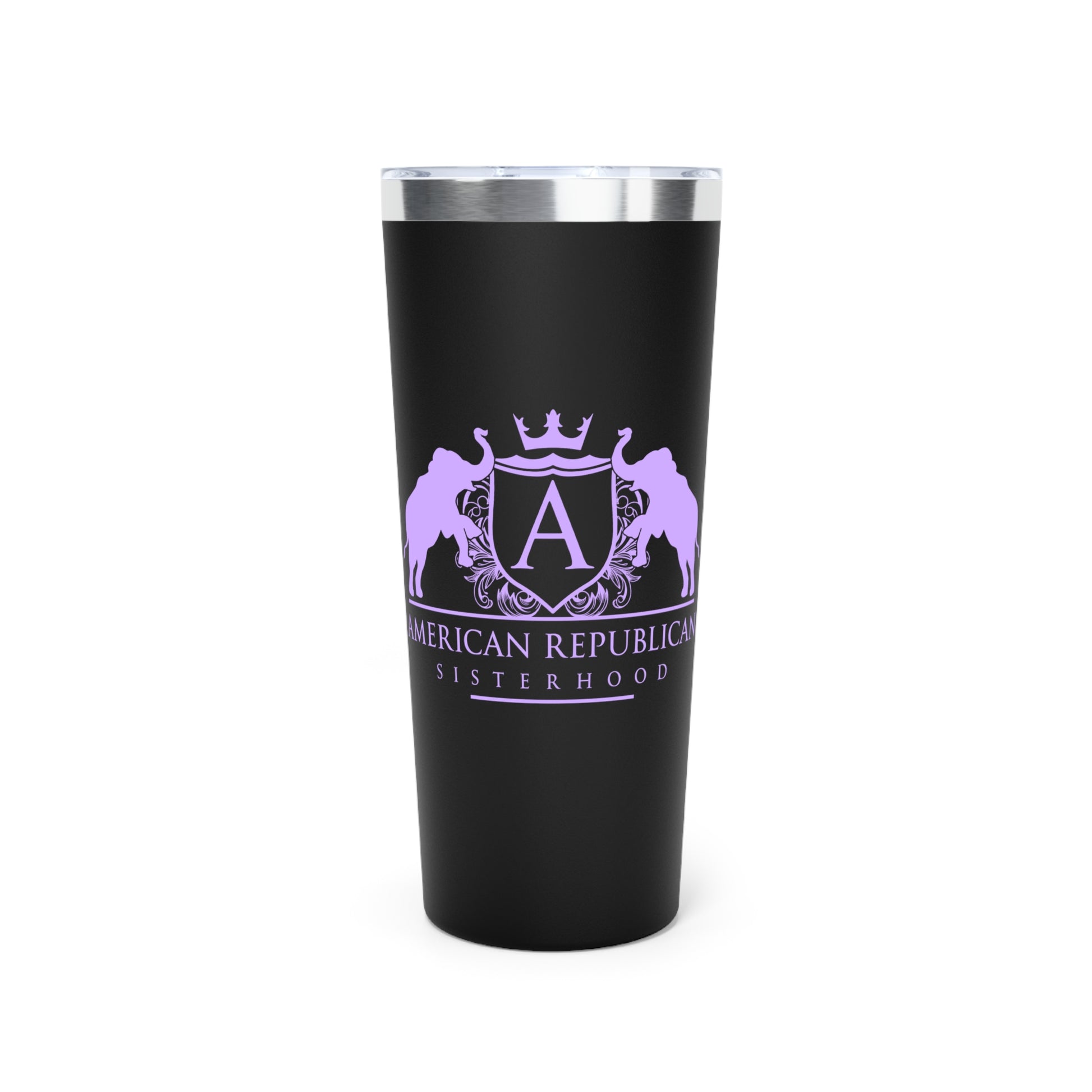 ARS T Lilac Logo Copper Vacuum Insulated Tumbler, 22oz - Sweet Baby Jeez Teez