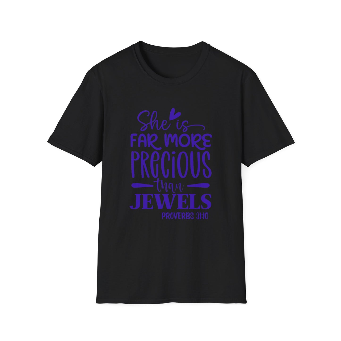 Far More Precious Women's Relaxed/Plus Tshirt (Cobalt Logo) - Sweet Baby Jeez Teez