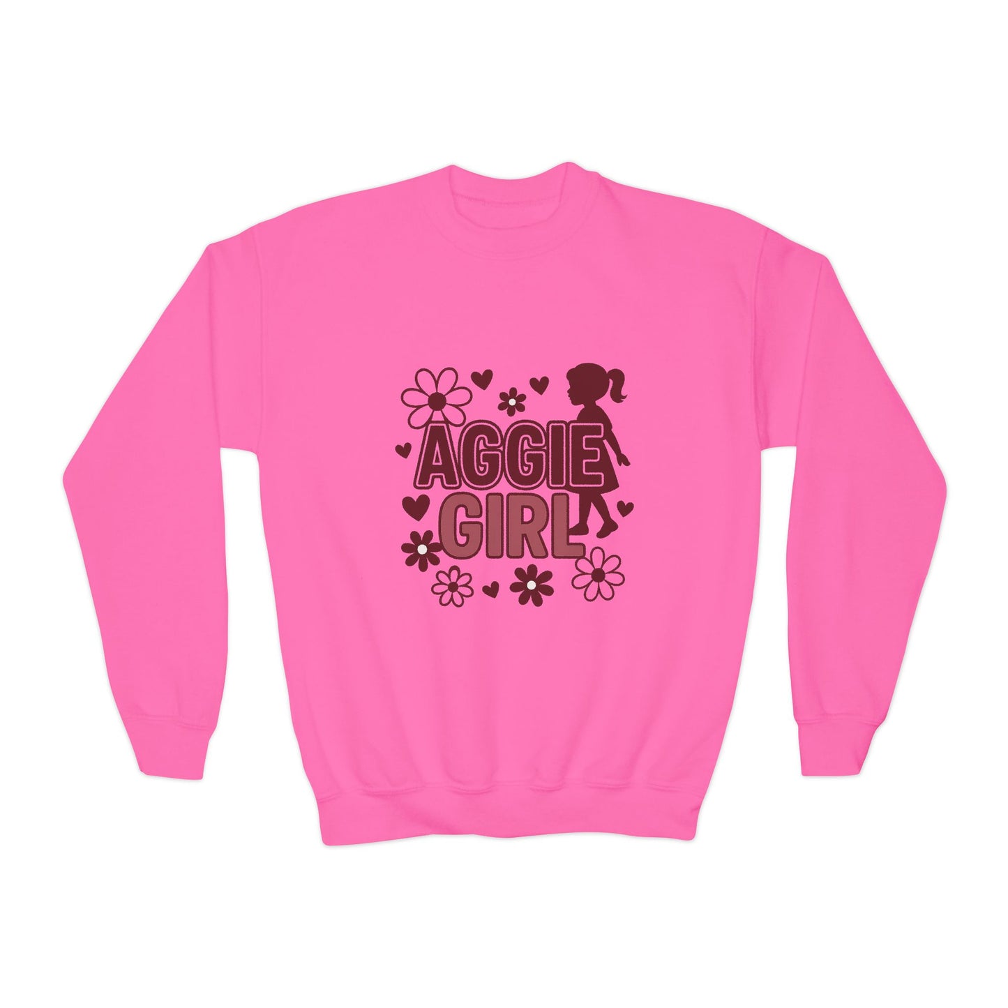 "Aggie Girl" Texas A&M Kids Sweatshirt - Sweet Baby Jeez Teez