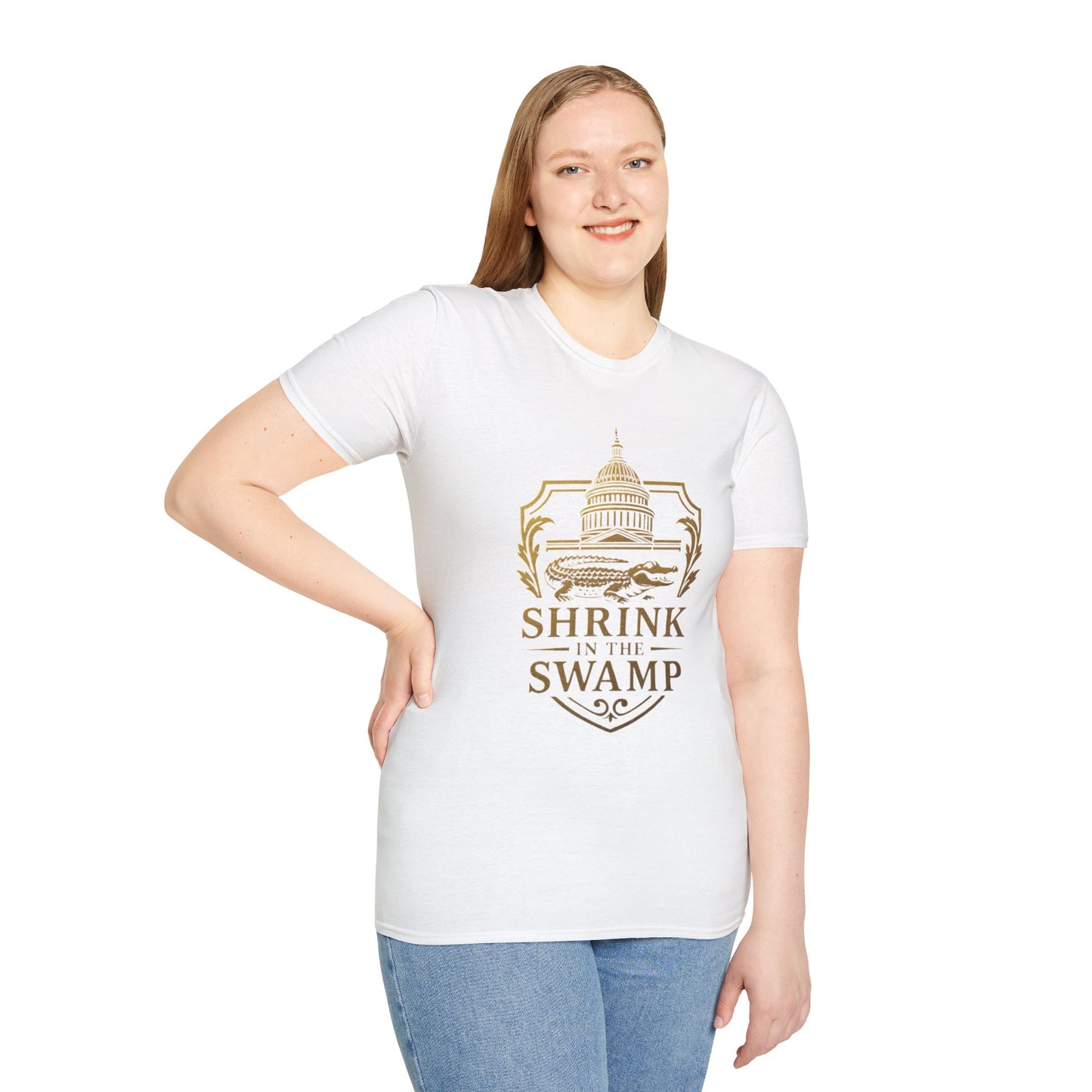 Shrink in the Swamp [TM] Unisex Softstyle T-Shirt - Sweet Baby Jeez Teez