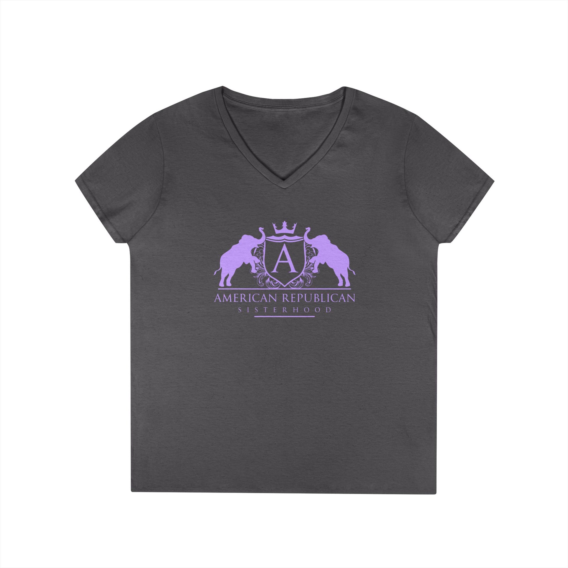ARS Logo Ladies V-Neck Tshirt (ARS - T Lilac Logo) - Sweet Baby Jeez Teez