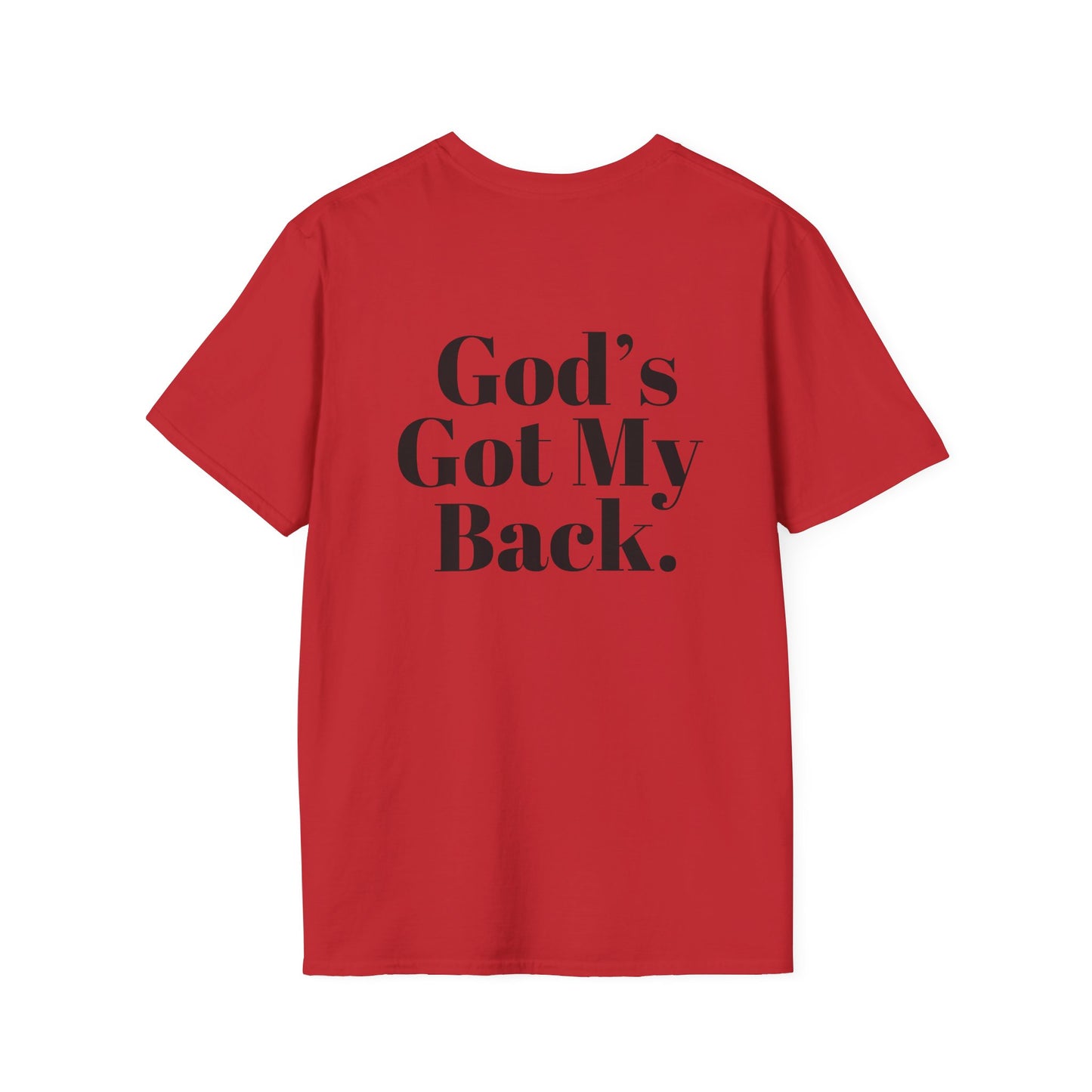 God's Got My Back Men's Tshirt (Black Logo) - Sweet Baby Jeez Teez