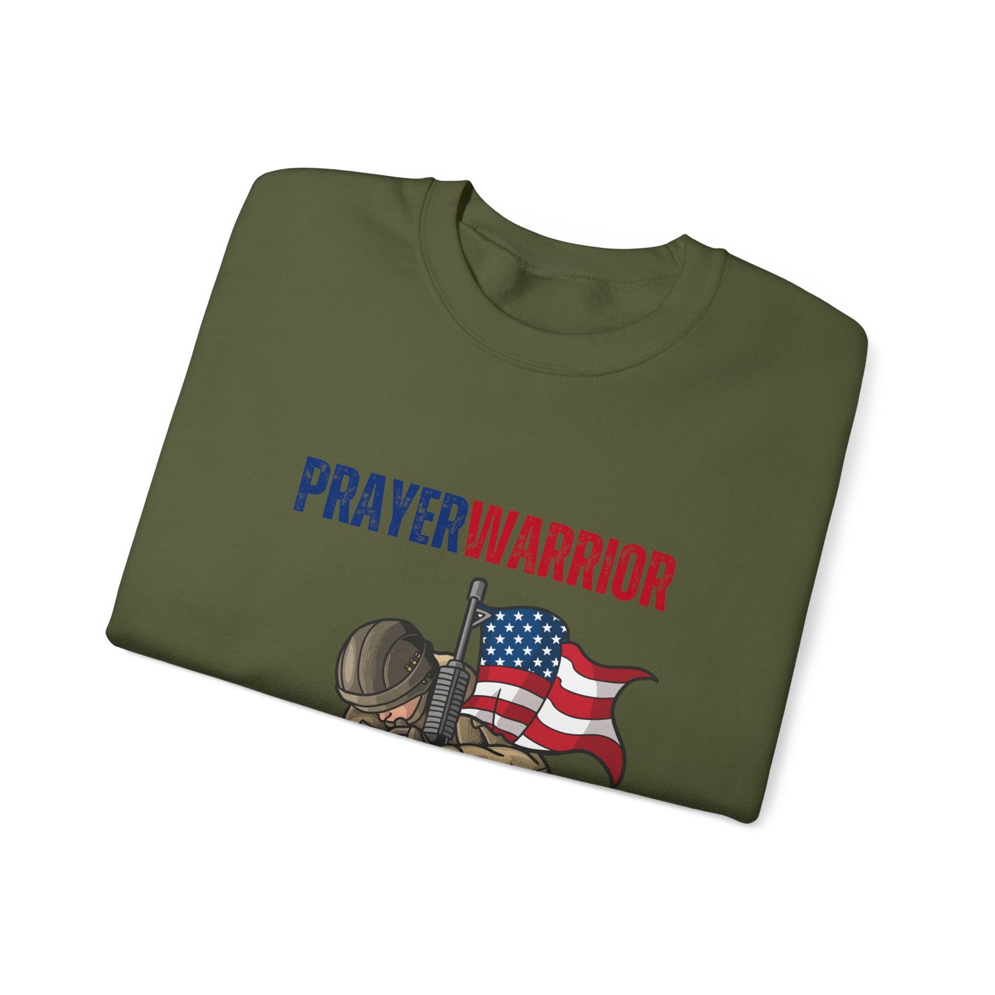Prayer Warrior Soldier Men's Sweatshirt - Sweet Baby Jeez Teez