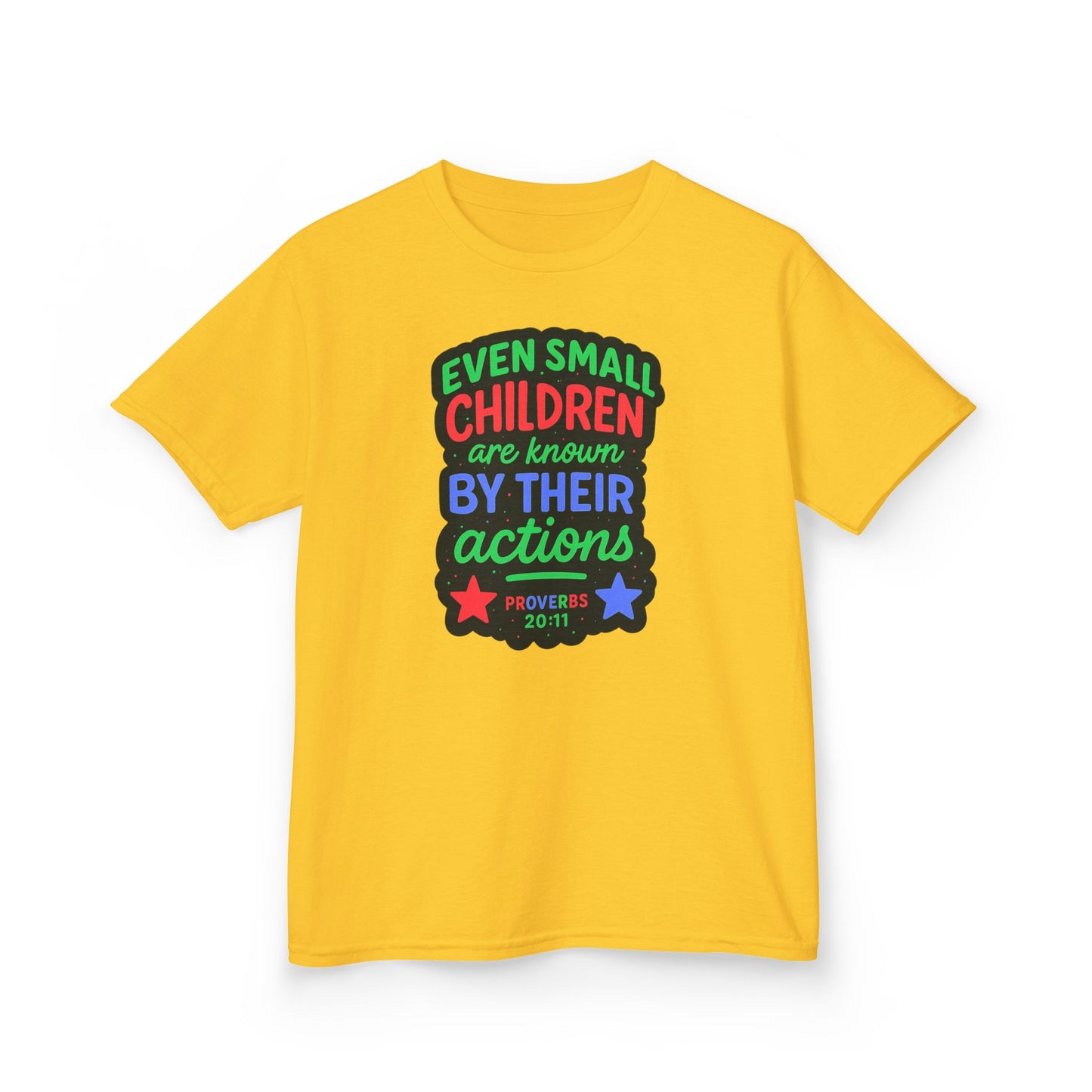 "Even Small Children" Proverbs 20:11 Boy's Bible Verse Tshirt