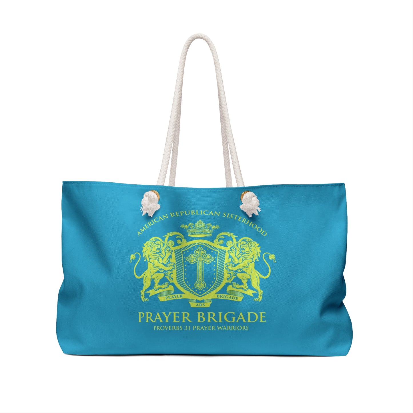 ARS Prayer Brigade Weekender Bag (Agua & Chartreuse)