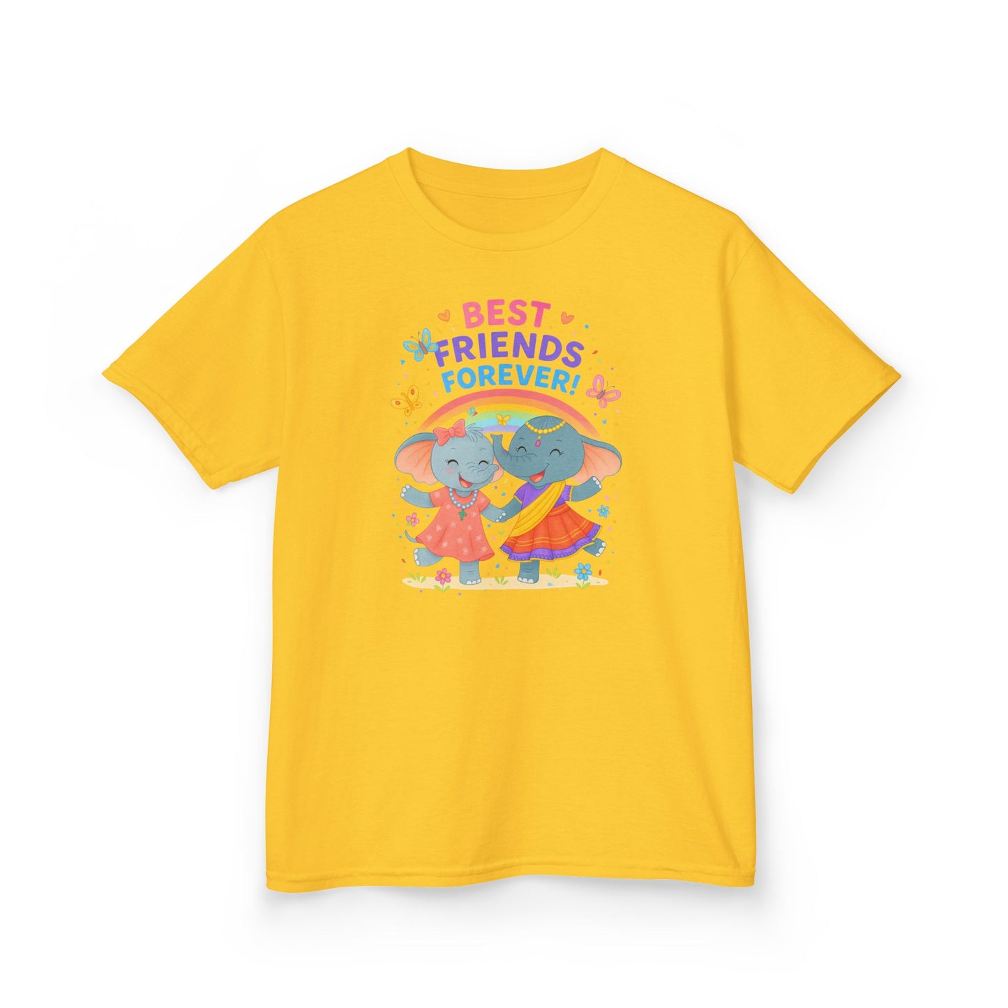 Ellalee the Elephant (TM) and Raja, Best Friends Forever Kids Tshirt