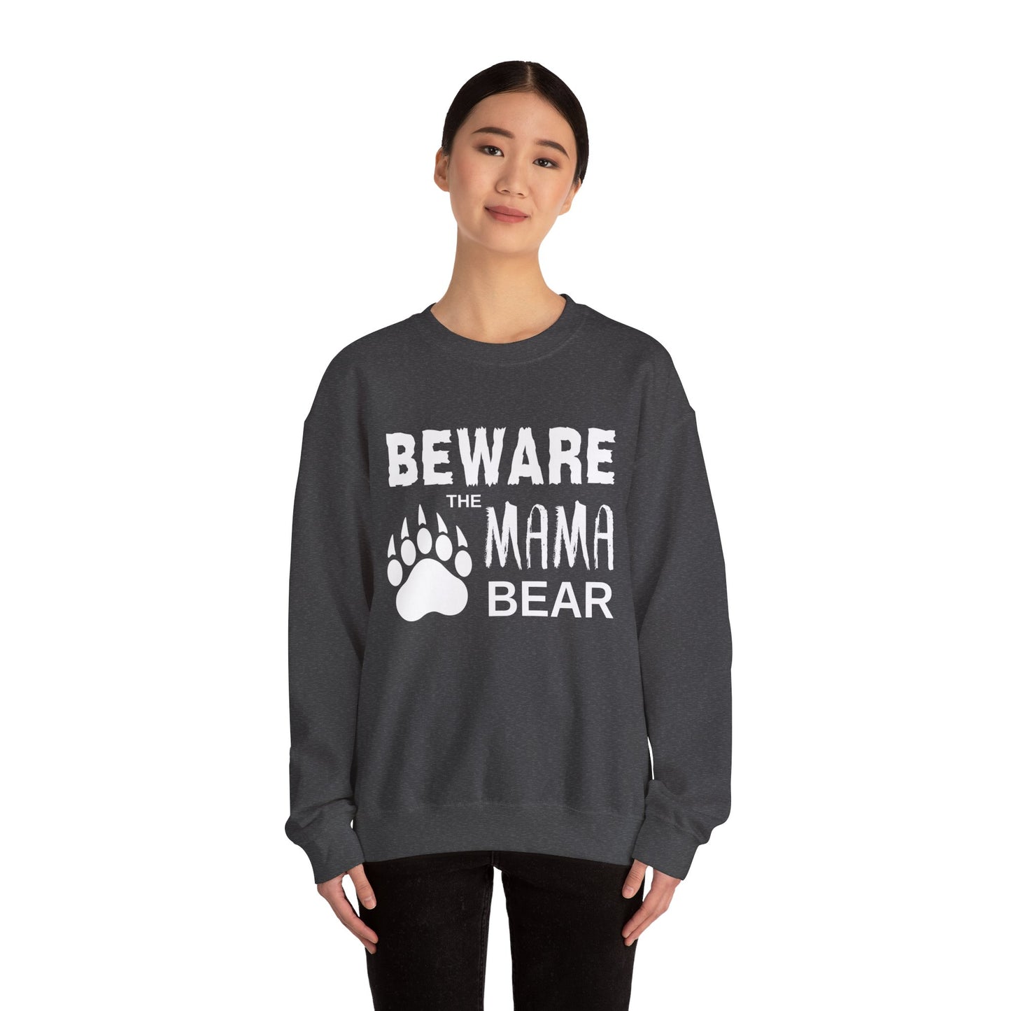 Mama Bear Women's Relaxed Sweatshirt (White Logo) - Sweet Baby Jeez Teez