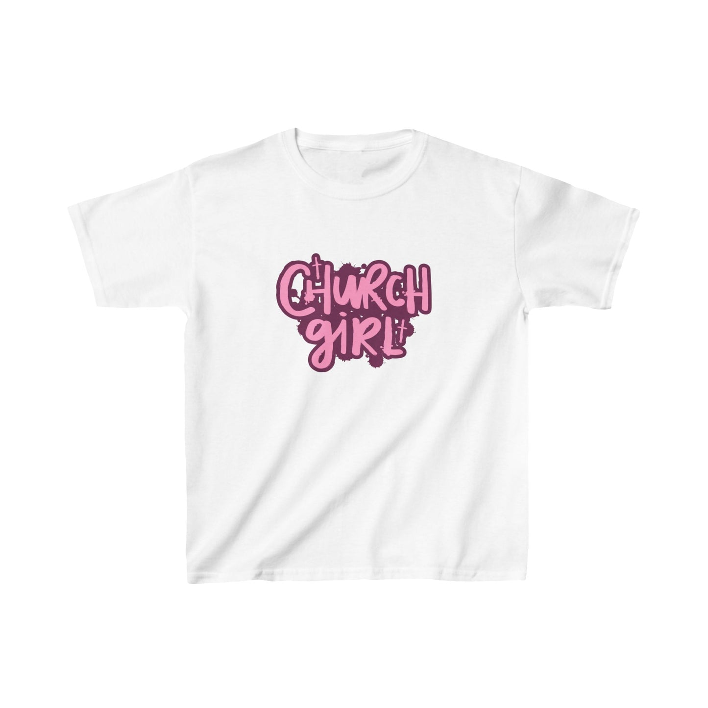 Church Girl Girl's Tshirt (Pinks Logo) - Sweet Baby Jeez Teez