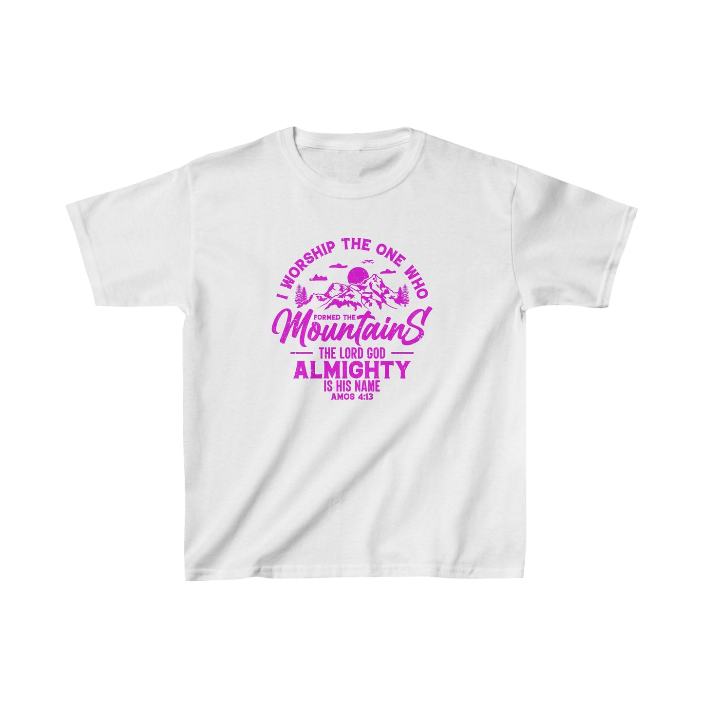 Mountains Girl's Tshirt (Hot Pink Logo) - Sweet Baby Jeez Teez