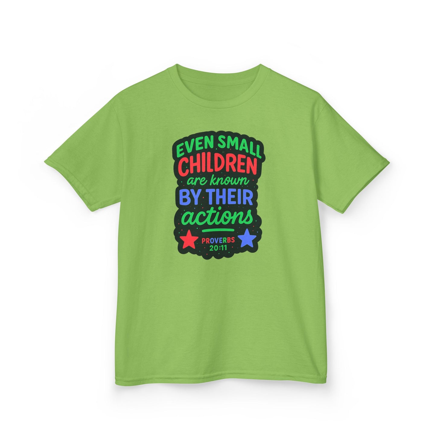 "Even Small Children" Proverbs 20:11 Boy's Bible Verse Tshirt
