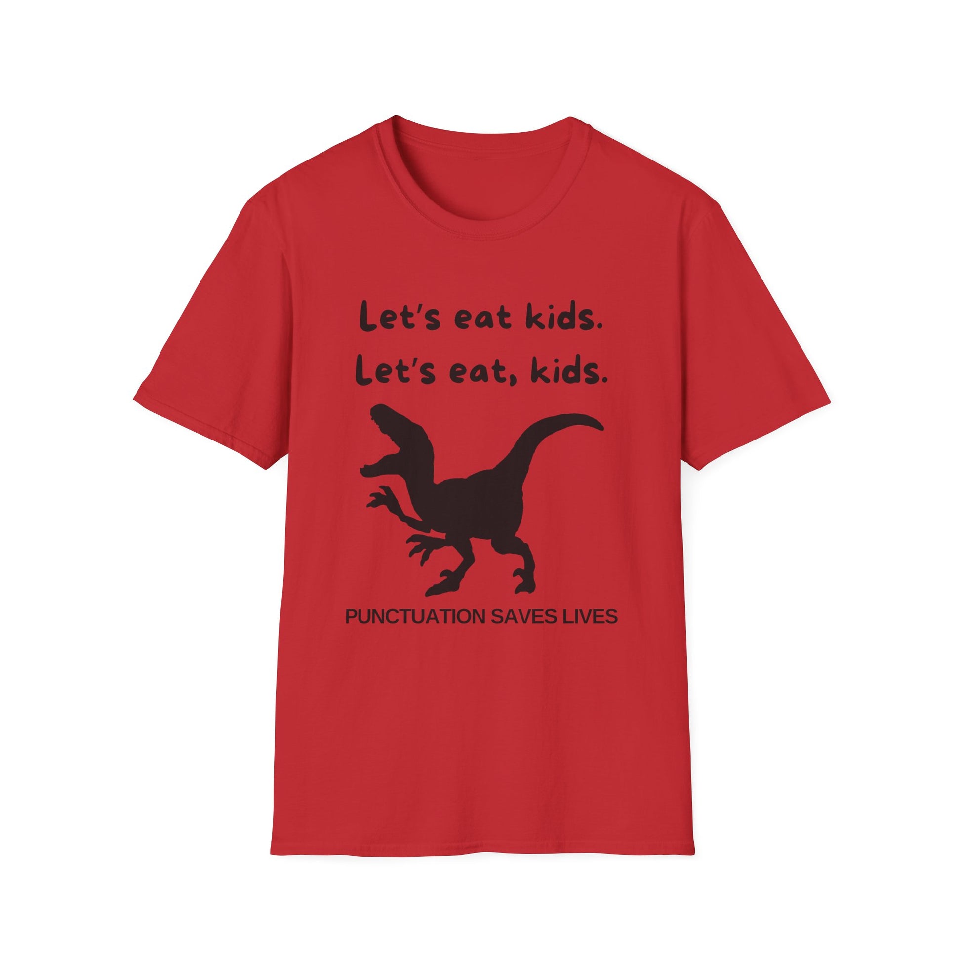 Lets Eat Kids Womens Relaxed/Plus Tshirt (Black Logo) - Sweet Baby Jeez Teez