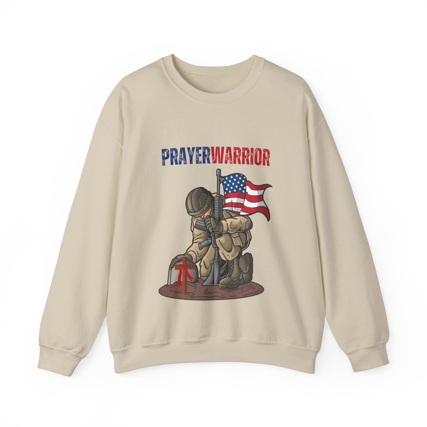 Prayer Warrior Soldier Men's Sweatshirt - Sweet Baby Jeez Teez