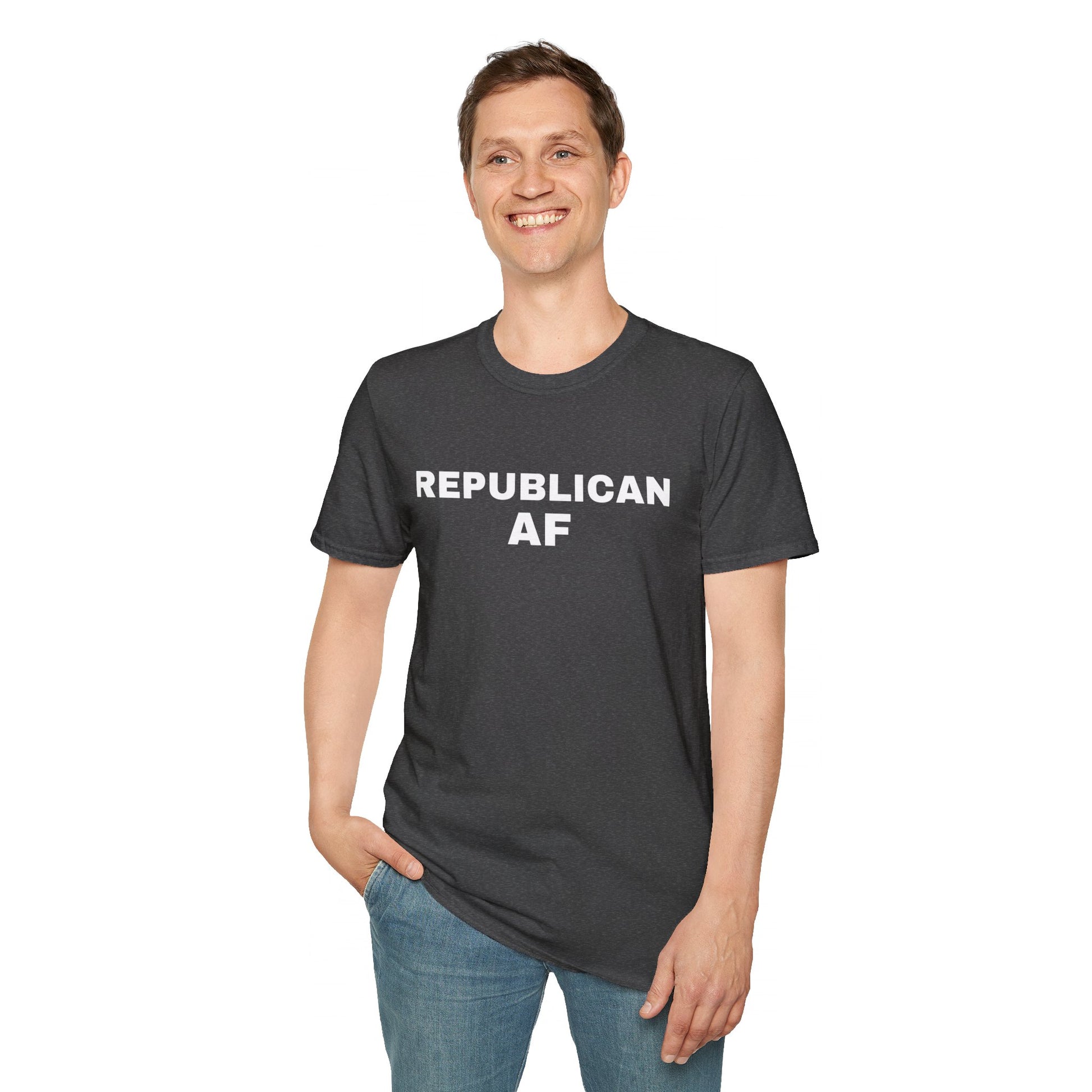 Republican AF Men's Tshirt (White Logo) - Sweet Baby Jeez Teez