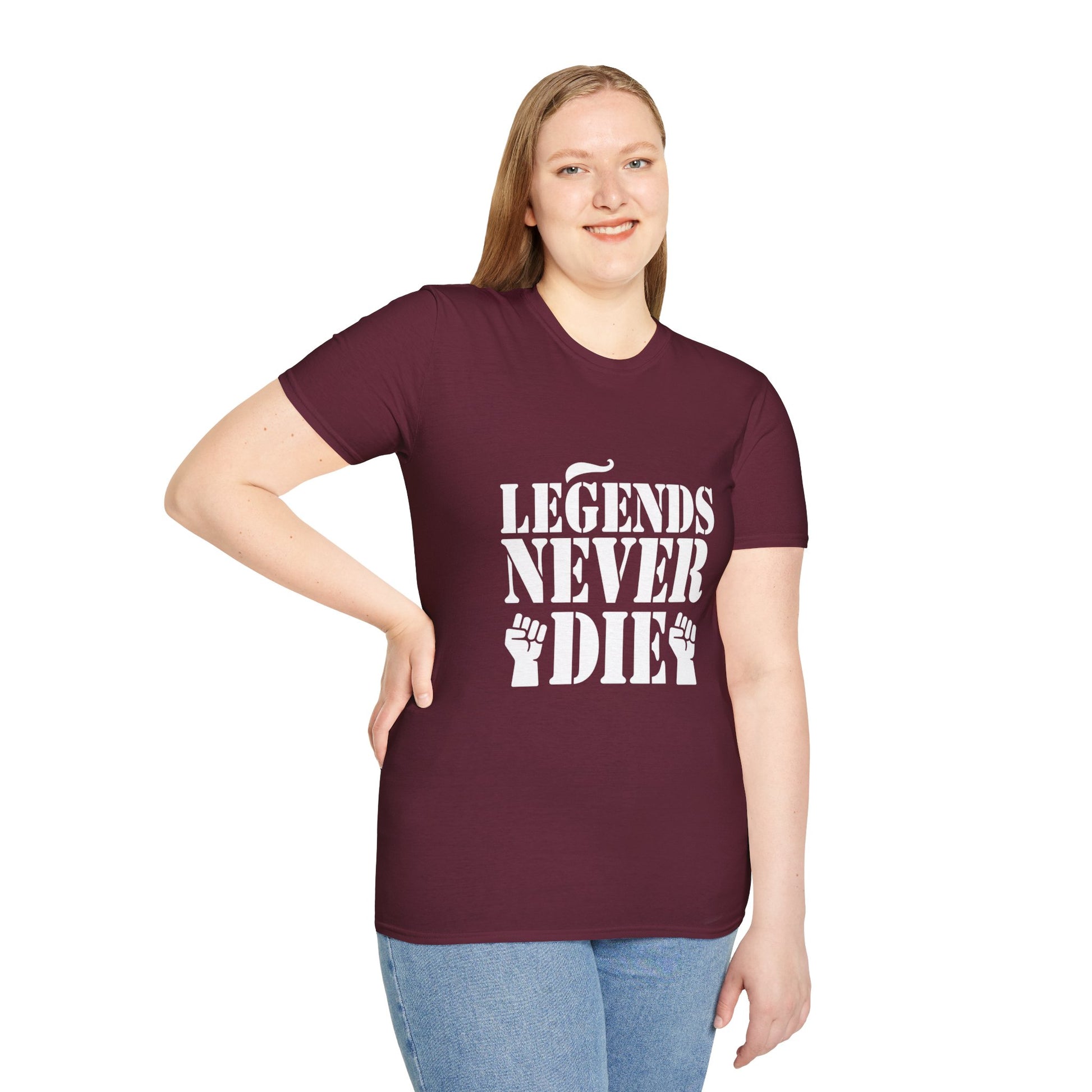 Legends Women's Relaxed/Plus Tshirt (White Logo) - Sweet Baby Jeez Teez