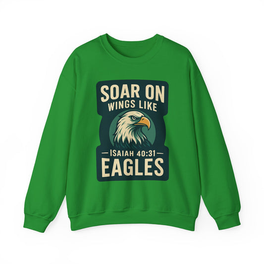 Isiah 40:31 "Soar on Wings" Bible Verse Sweatshirt