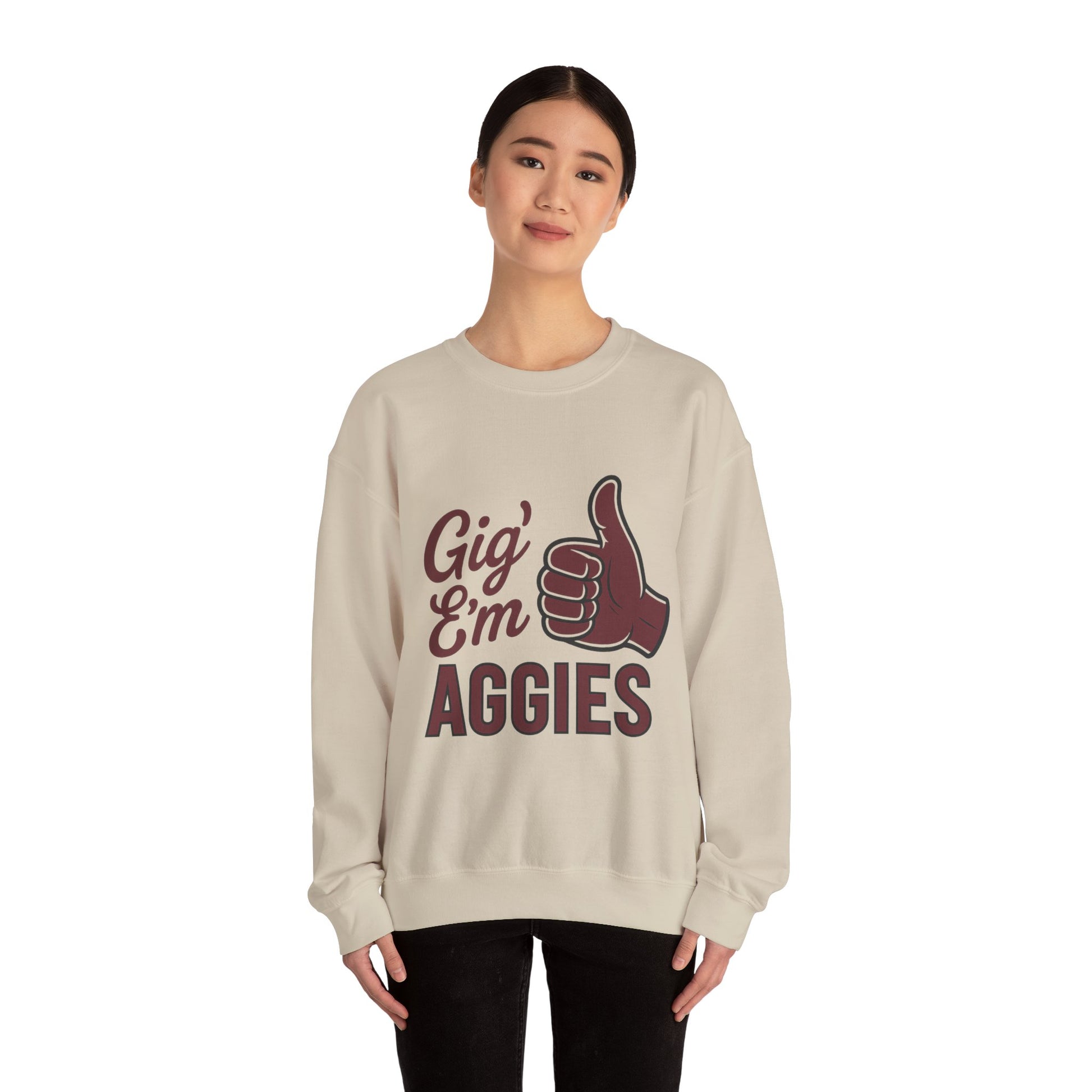 Gig 'Em Aggies Texas A&M Unisex Crewneck Sweatshirt - Sweet Baby Jeez Teez
