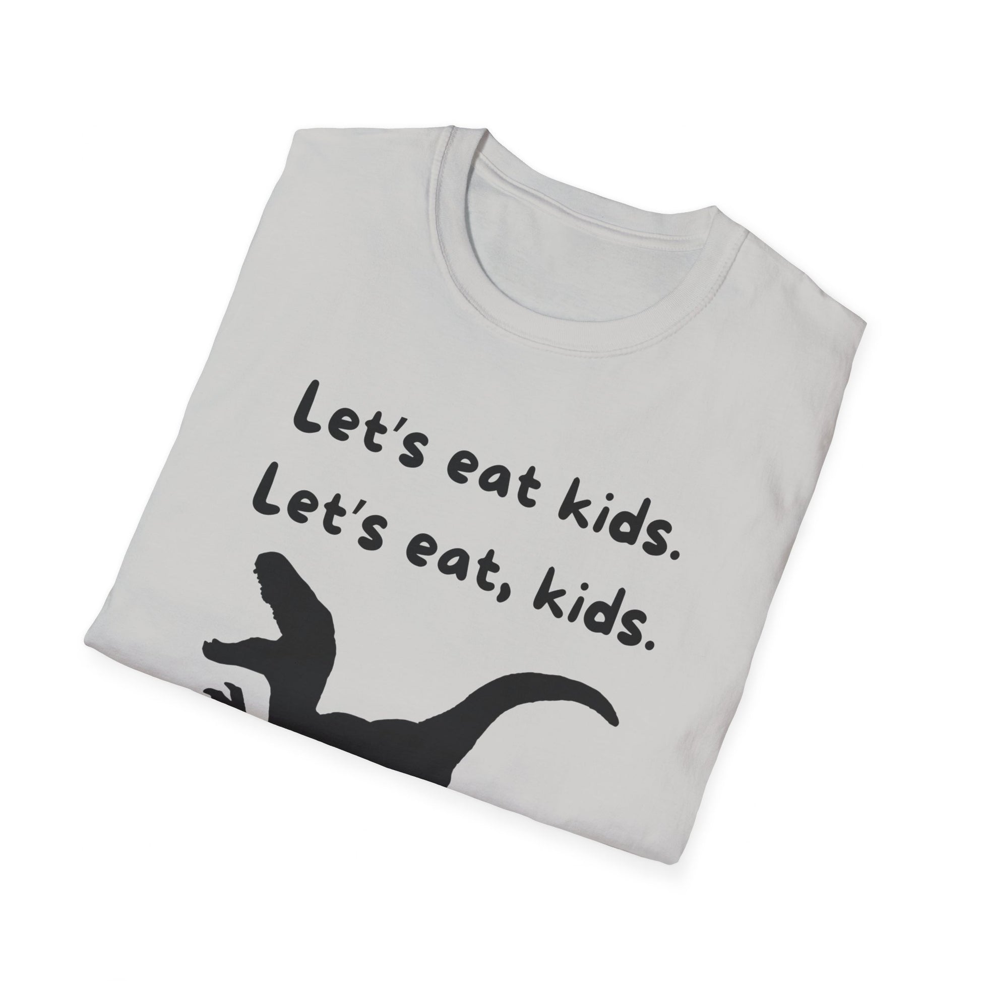Lets Eat Kids Womens Relaxed/Plus Tshirt (Black Logo) - Sweet Baby Jeez Teez