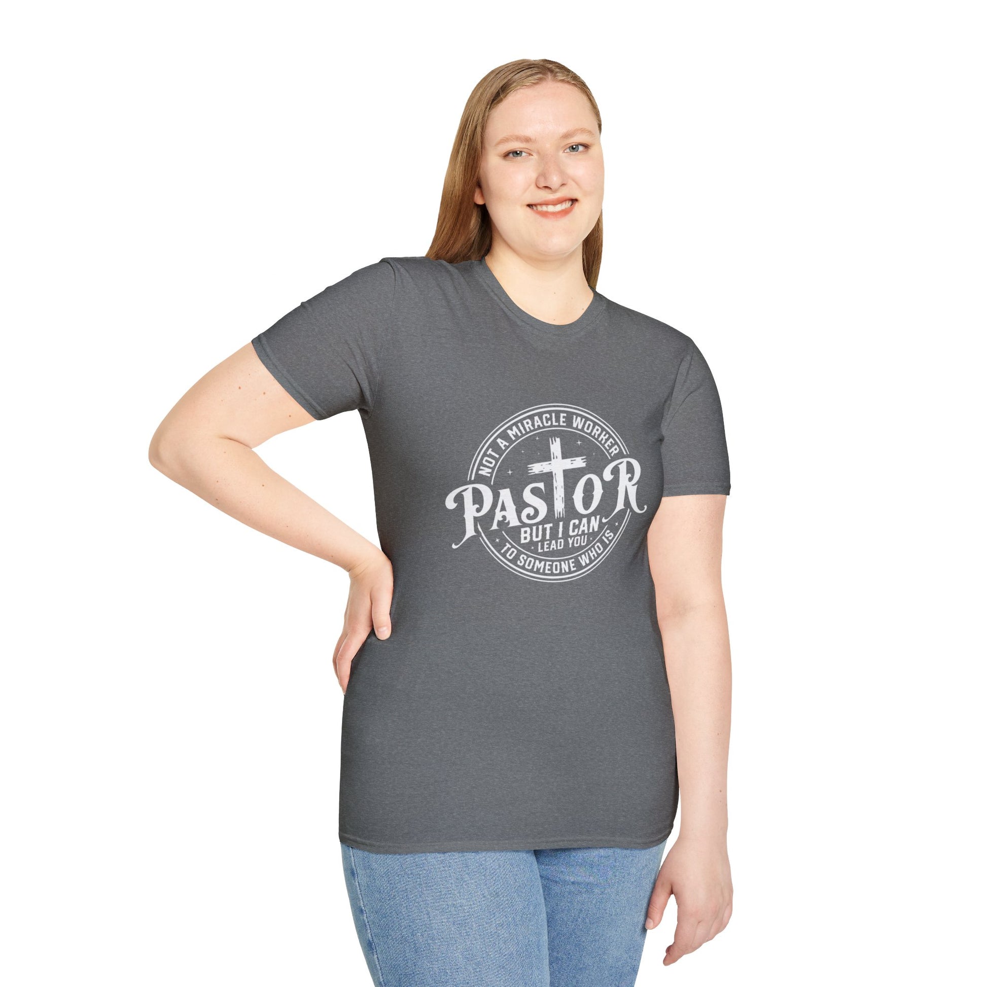 Pastor Women's Relaxed/Plus Tshirt (White Logo) - Sweet Baby Jeez Teez