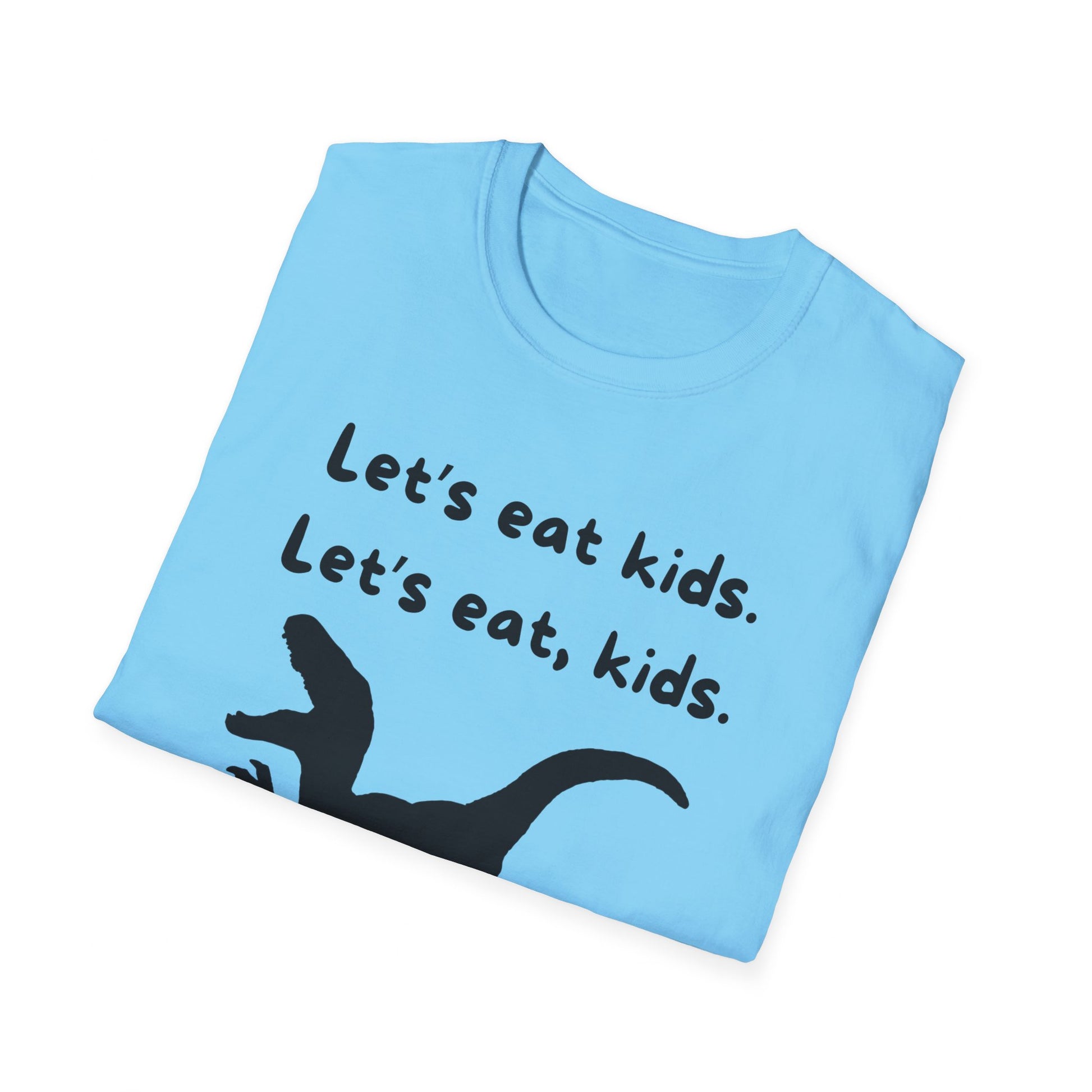Lets Eat Kids Womens Relaxed/Plus Tshirt (Black Logo) - Sweet Baby Jeez Teez