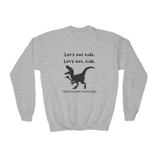 Let's Eat Kids Boys Sweatshirt (Black Logo) - Sweet Baby Jeez Teez