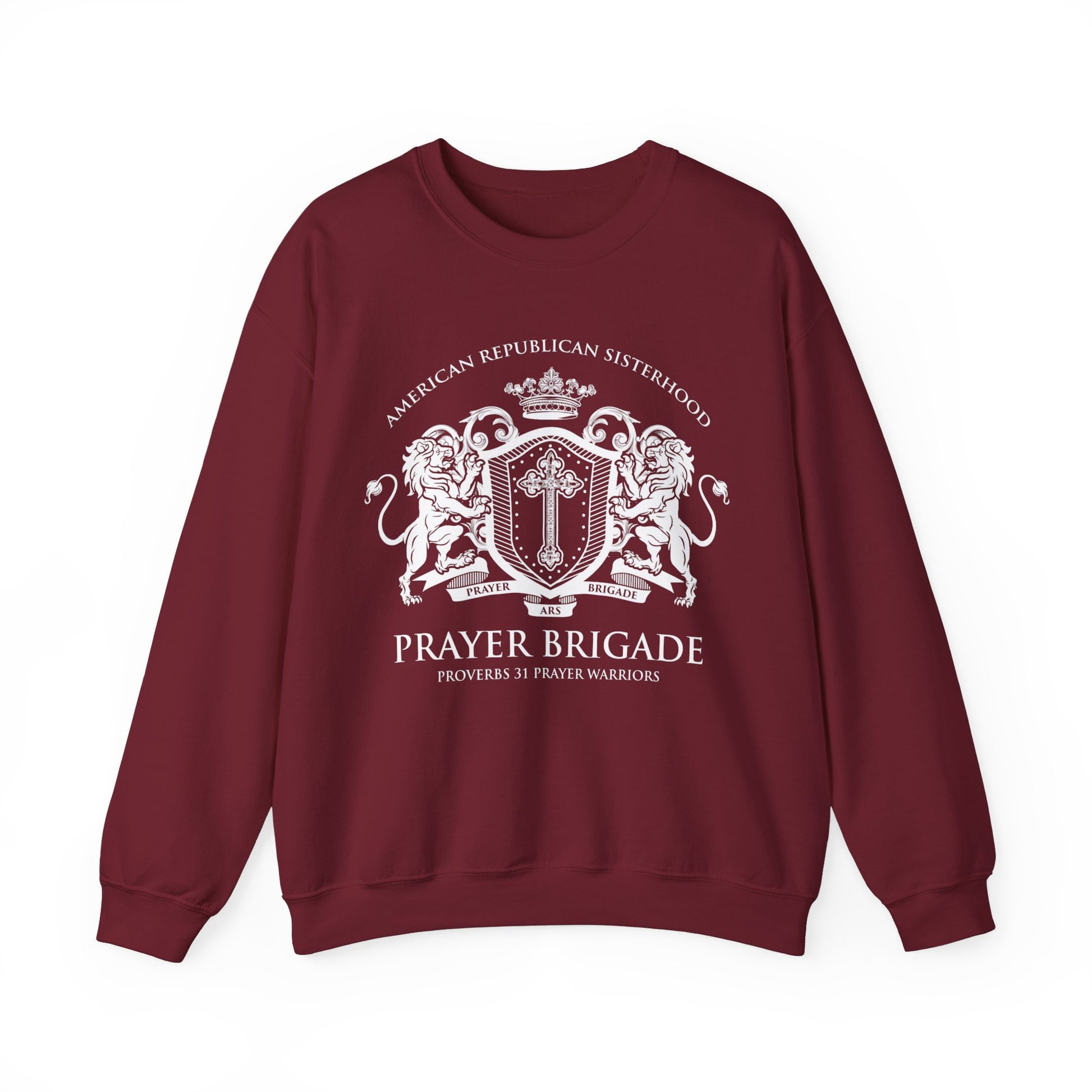 ARS Prayer Brigade UNISEX Sweatshirt (White Logo) - Sweet Baby Jeez Teez