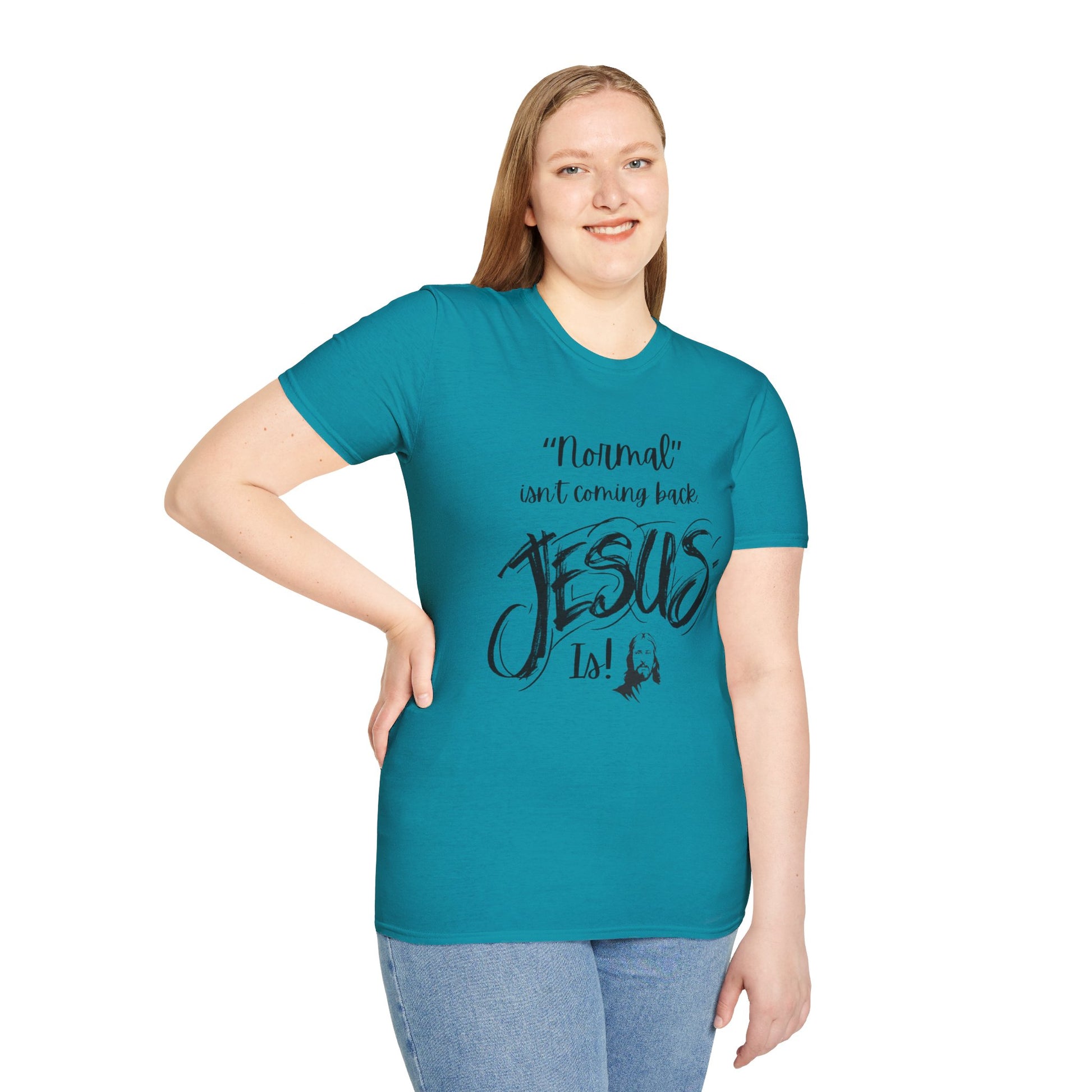 Normal isn't Coming Back Women's Relaxed/Plus Tshirt (Black Logo)) - Sweet Baby Jeez Teez