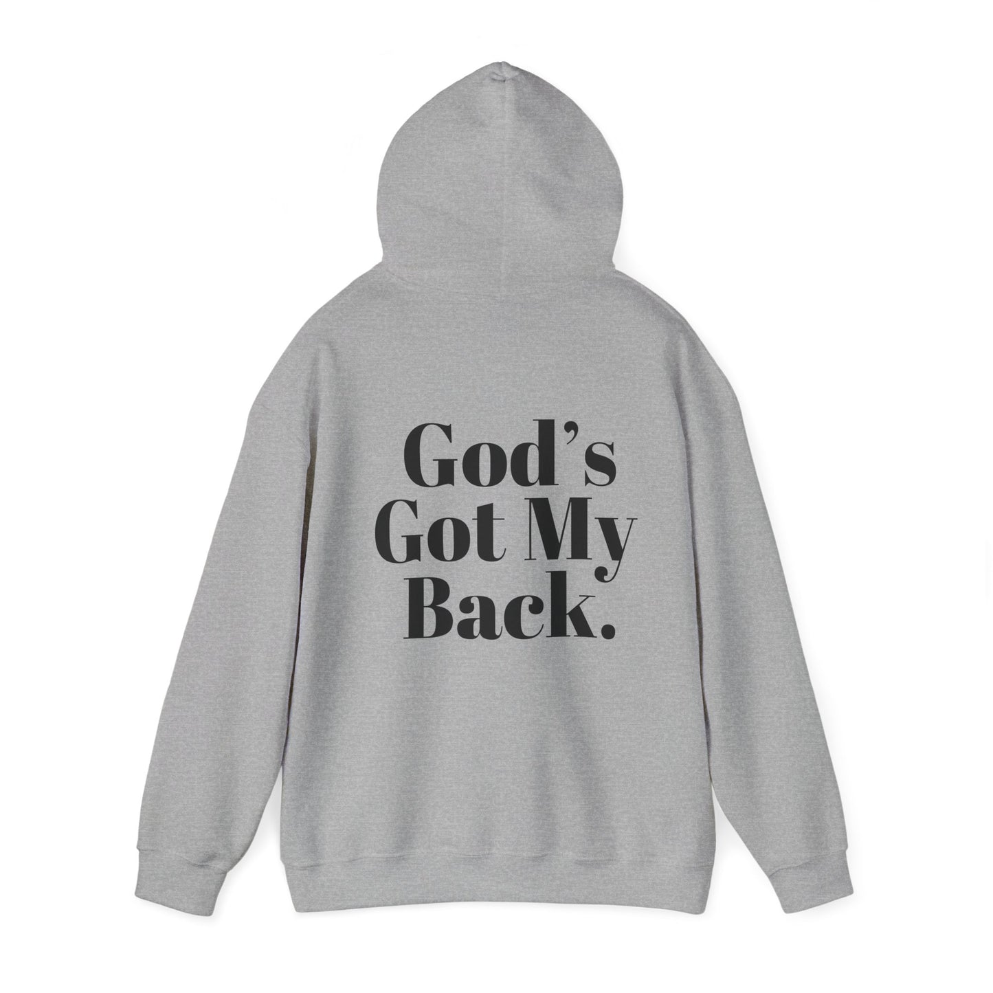 God's Got My Back Men's Hoodie (Black Logo) - Sweet Baby Jeez Teez