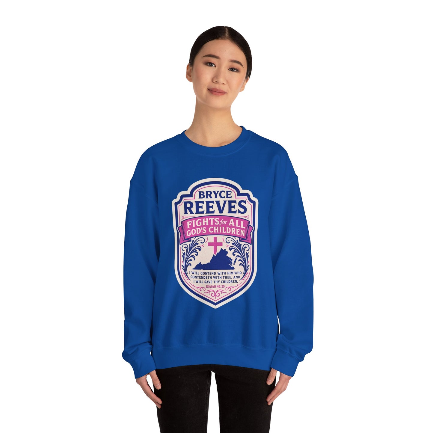 Bryce Reeves Fights for ALL God's Children Women's Crewneck Sweatshirt