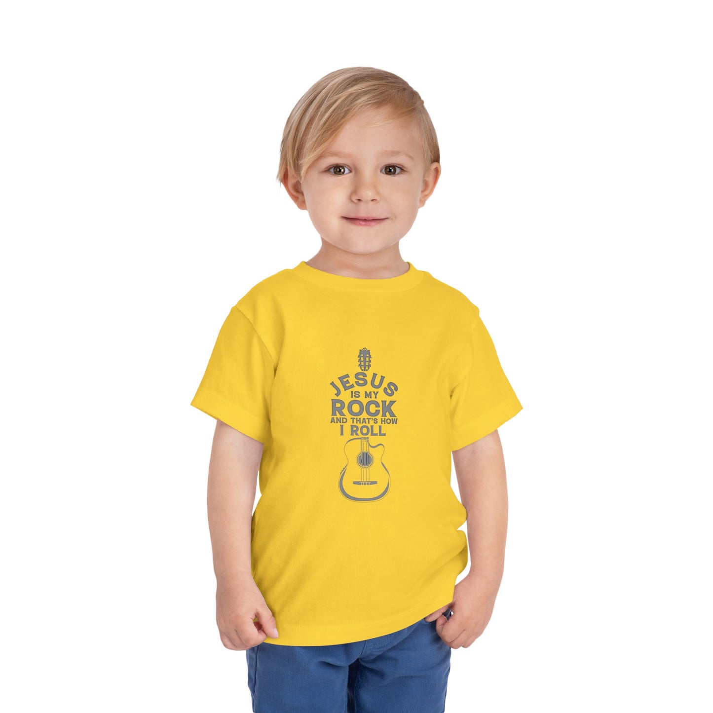 Jesus is My Rock Toddler Tshirt (Gray Logo) - Sweet Baby Jeez Teez
