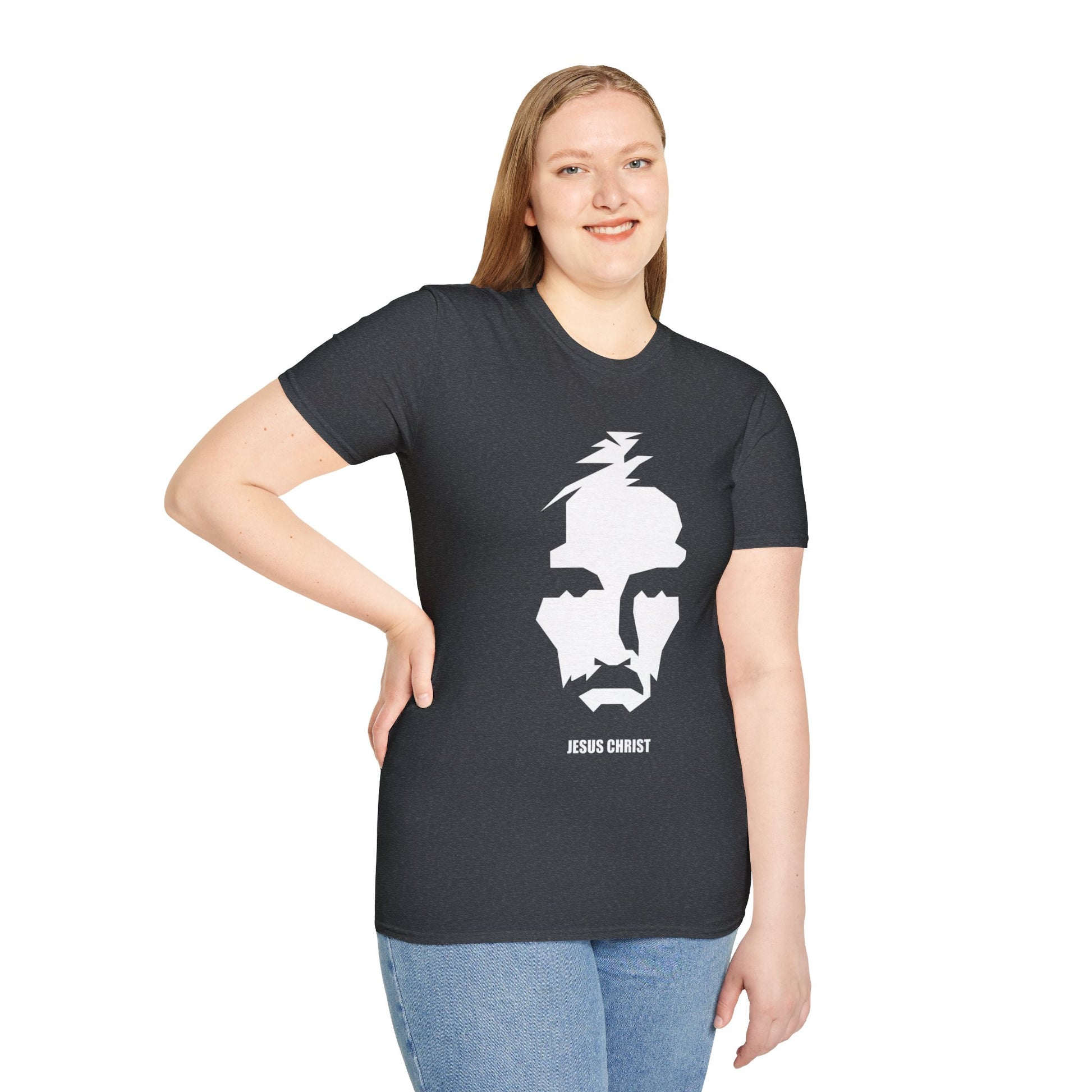 Jesus Portrait Women's Relaxed/Plus Tshirt  (Cont. Logo) - Sweet Baby Jeez Teez