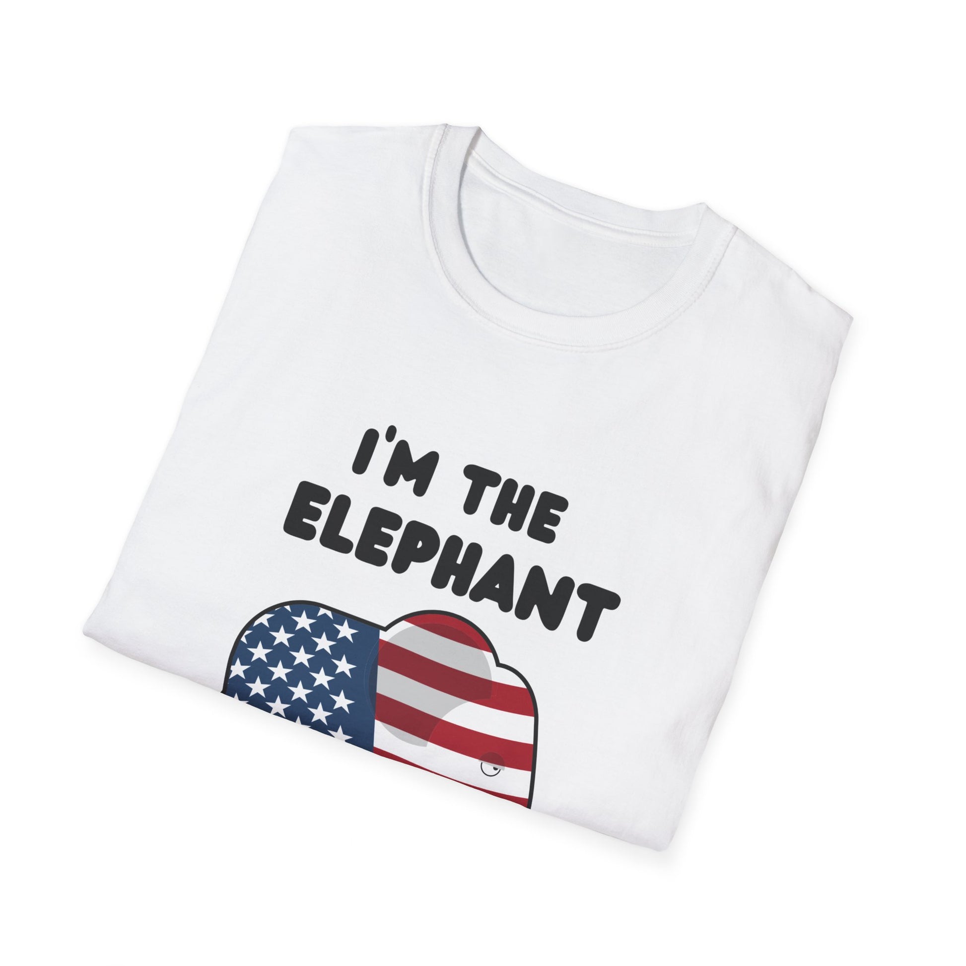 Elephant in Room Cartoon Women's Relaxed/Plus Tshirt (Black Logo) - Sweet Baby Jeez Teez