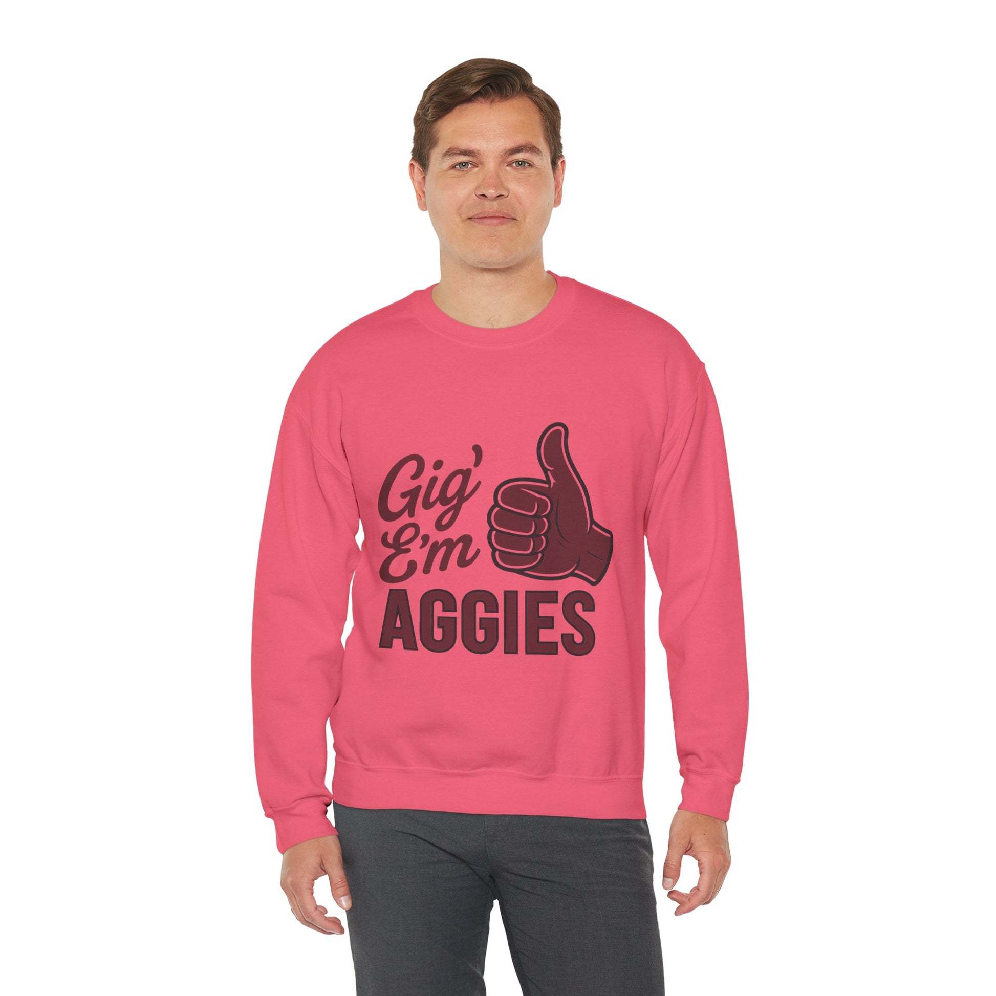 Gig 'Em Aggies Texas A&M Unisex Crewneck Sweatshirt - Sweet Baby Jeez Teez