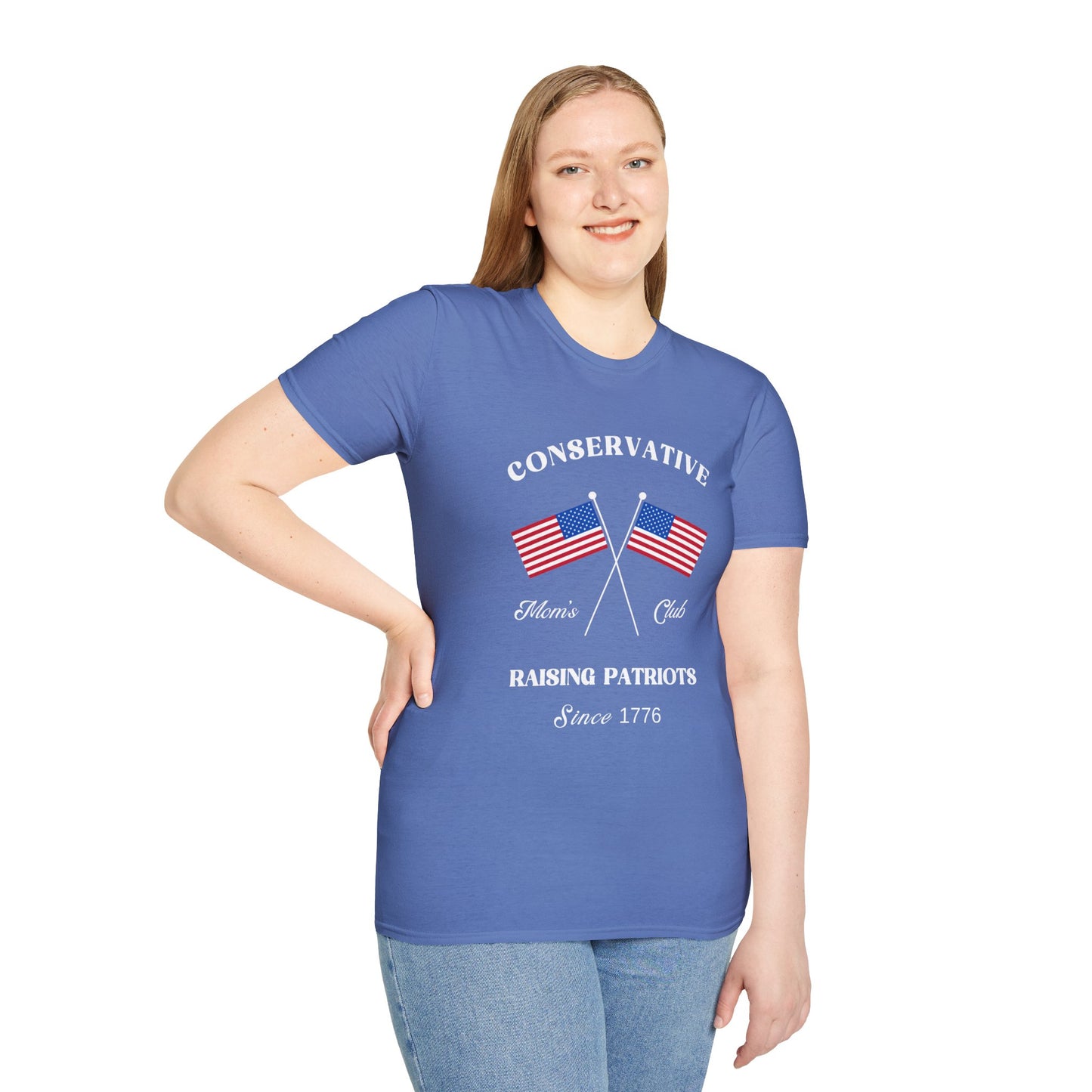 Conservative Mom's Club Women's Plus/Relaxed Tshirt (White Logo)