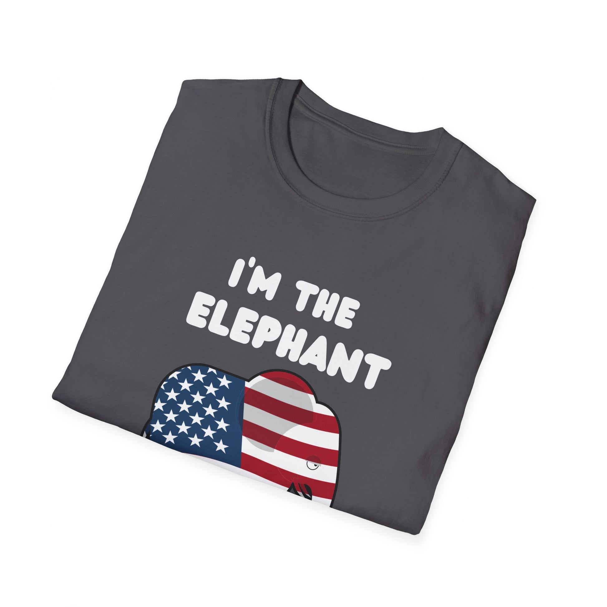 Elephant in Room Cartoon Women's Relaxed/Plus Tshirt (White Logo, Red & Gray Tshirts) - Sweet Baby Jeez Teez
