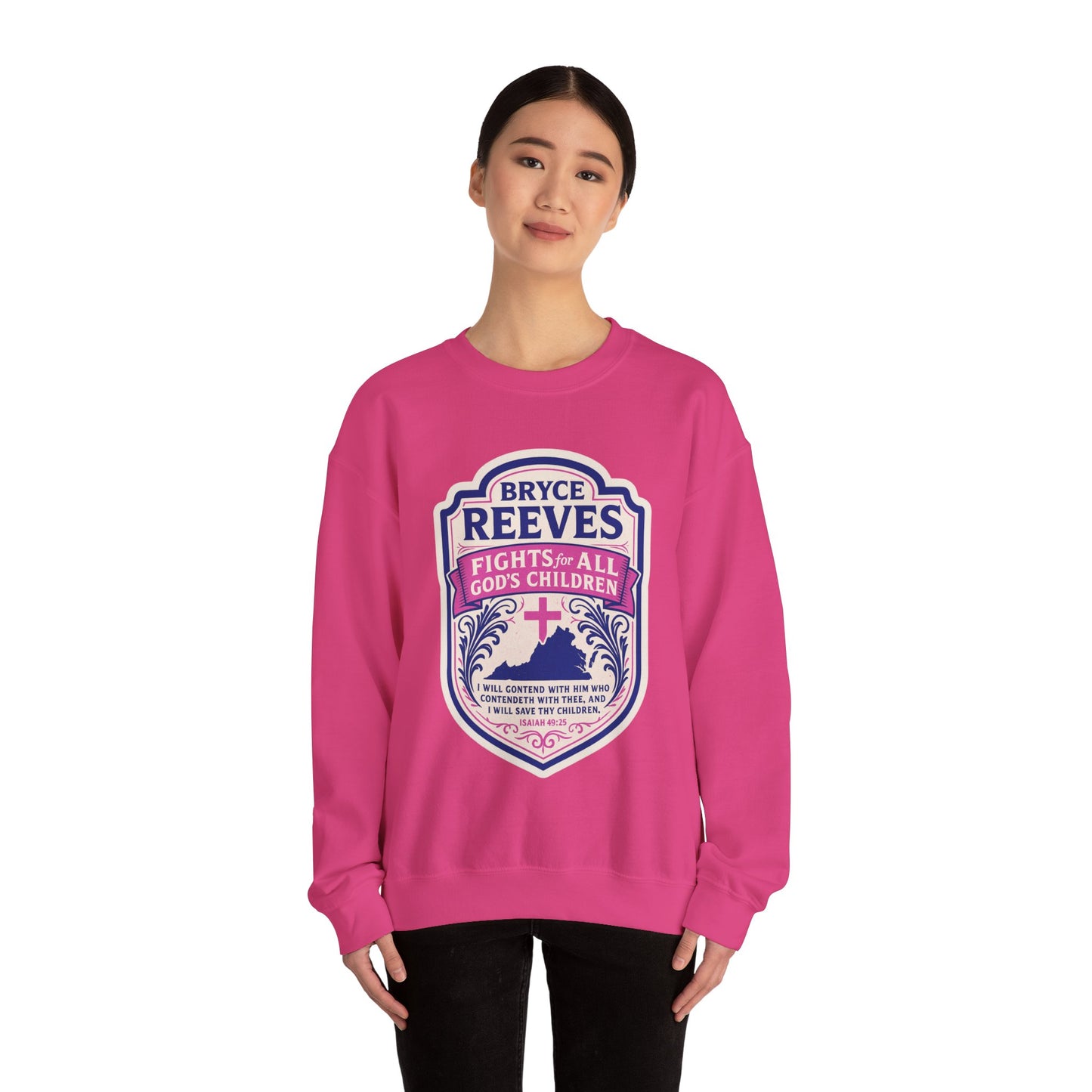 Bryce Reeves Fights for ALL God's Children Women's Crewneck Sweatshirt