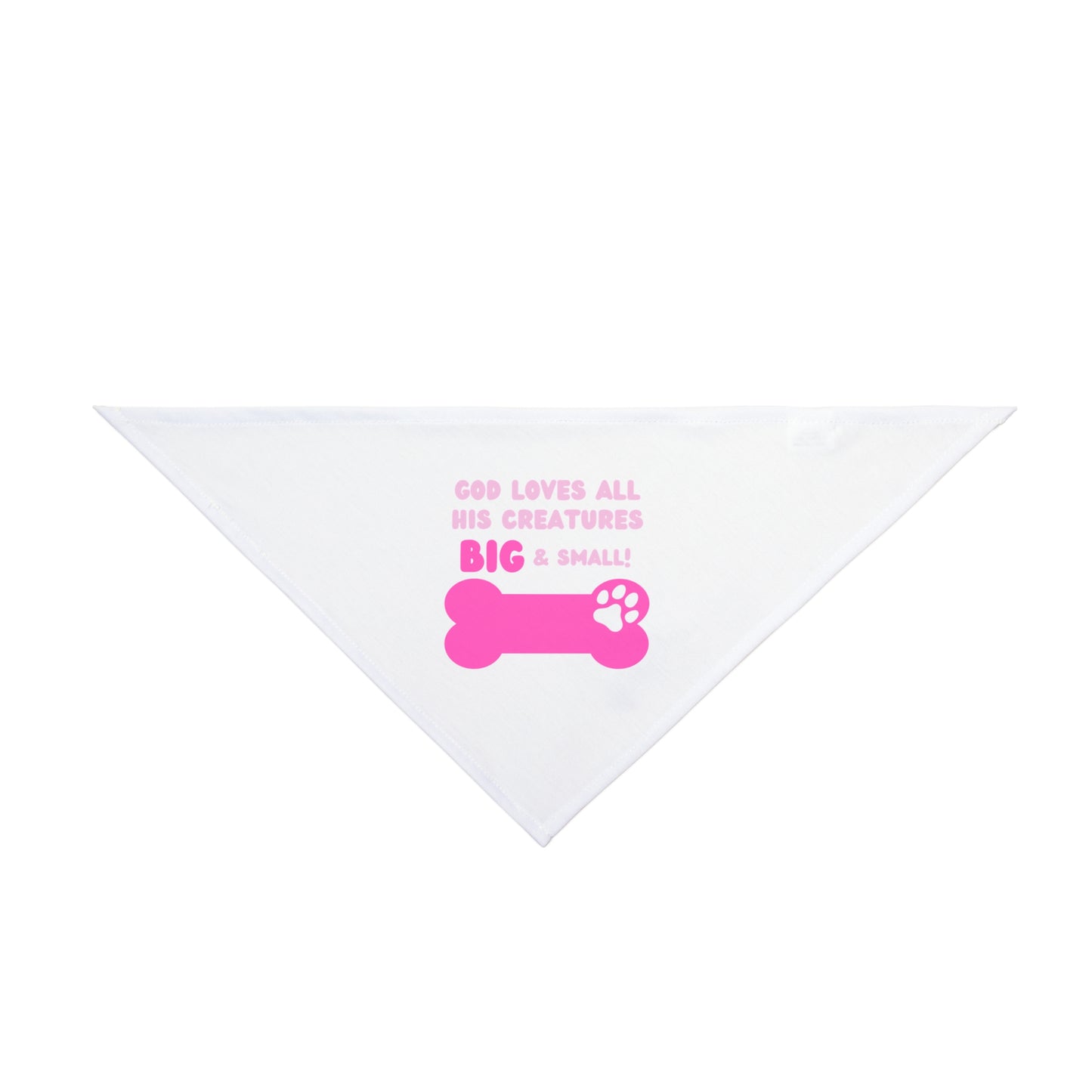 God Loves All Doggo Bandana (Pink Logo) - Sweet Baby Jeez Teez