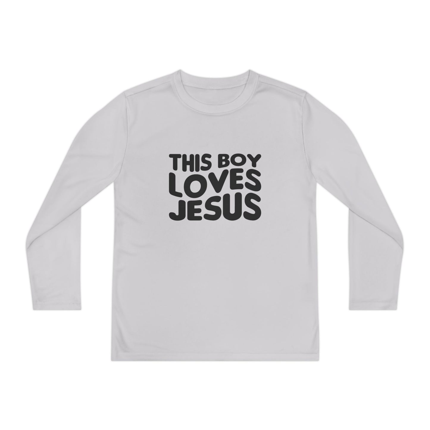 This Boy Loves Jesus Youth Long Sleeve Tshirt - Sweet Baby Jeez Teez