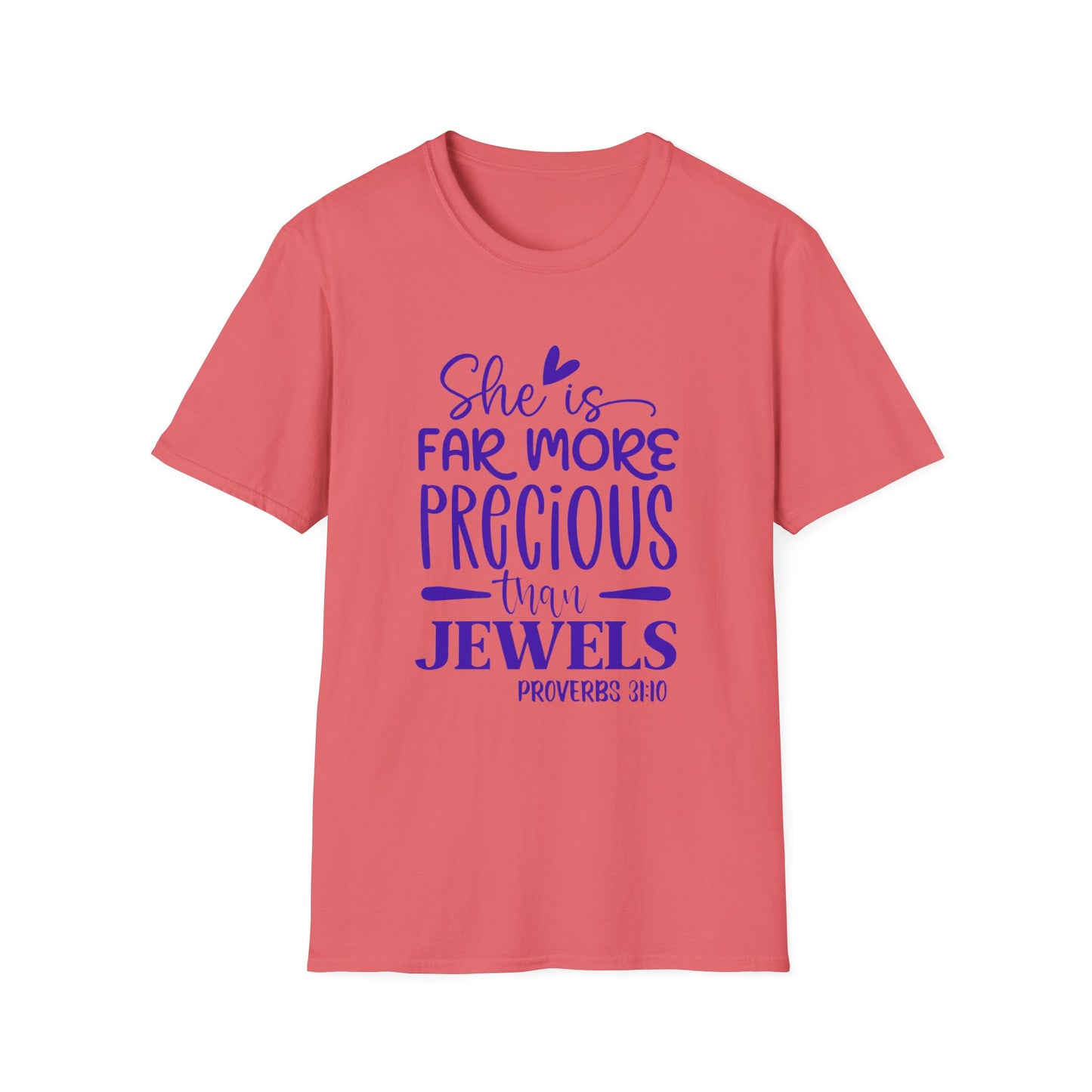 Far More Precious Women's Relaxed/Plus Tshirt (Cobalt Logo) - Sweet Baby Jeez Teez