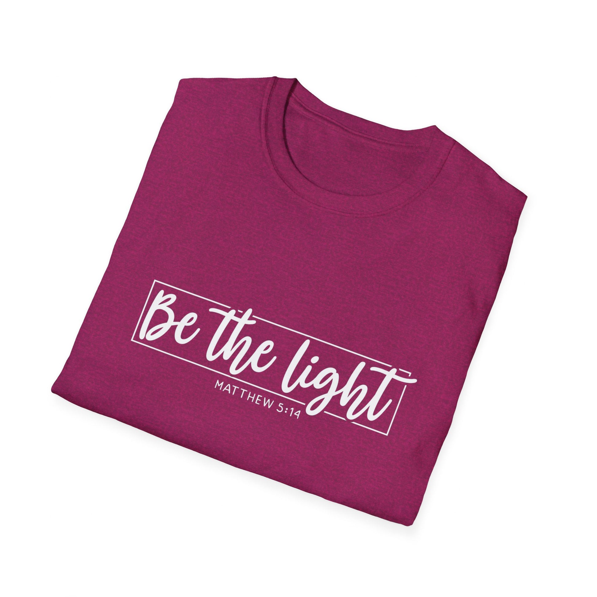 Be the Light Womens Relaxed/Plus Tshirt (White Logo) - Sweet Baby Jeez Teez