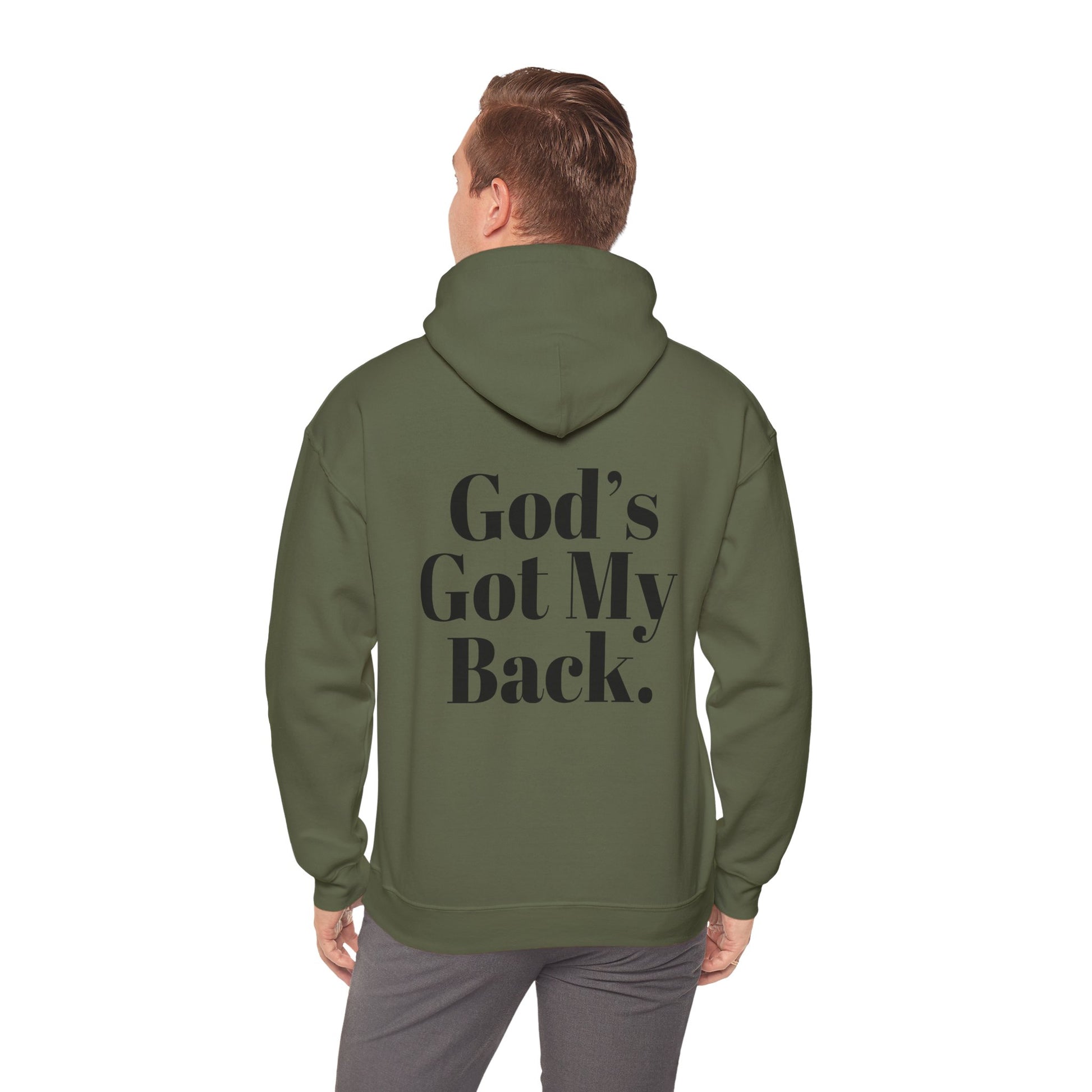 God's Got My Back Men's Hoodie (Black Logo) - Sweet Baby Jeez Teez