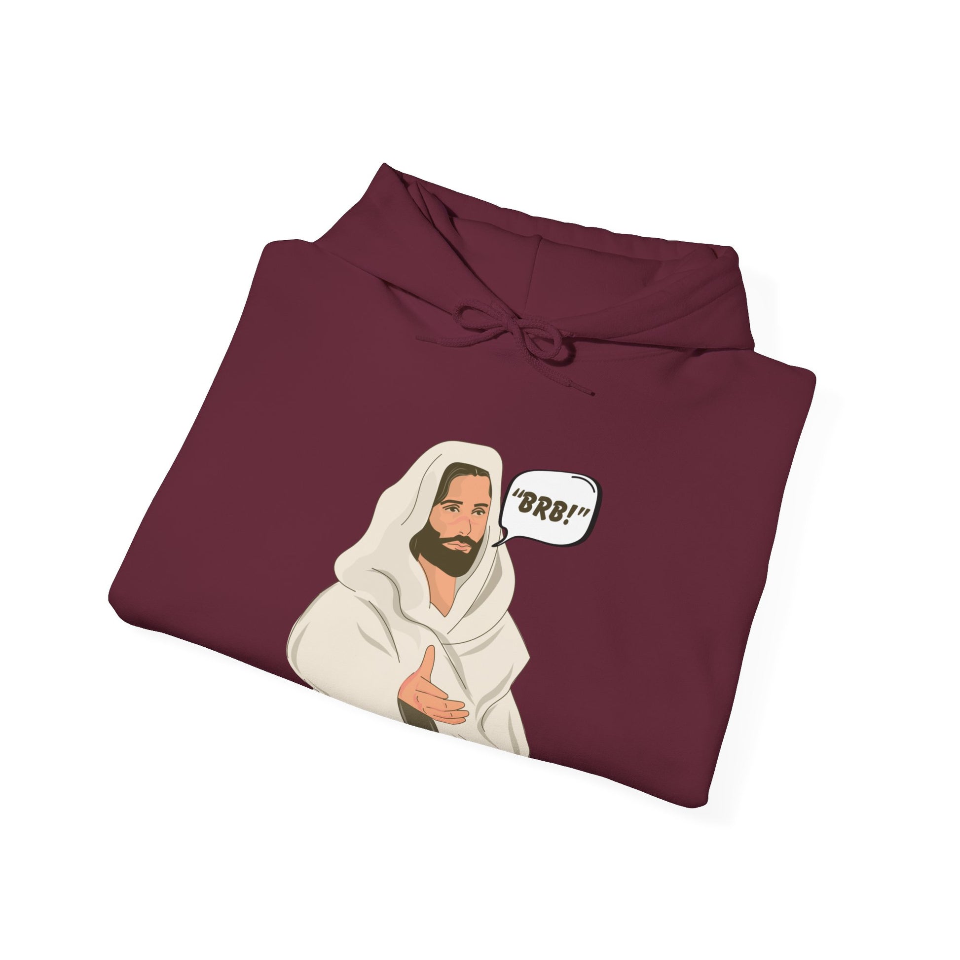 Be Right Back Men's Hoodie (Cartoon Logo) - Sweet Baby Jeez Teez