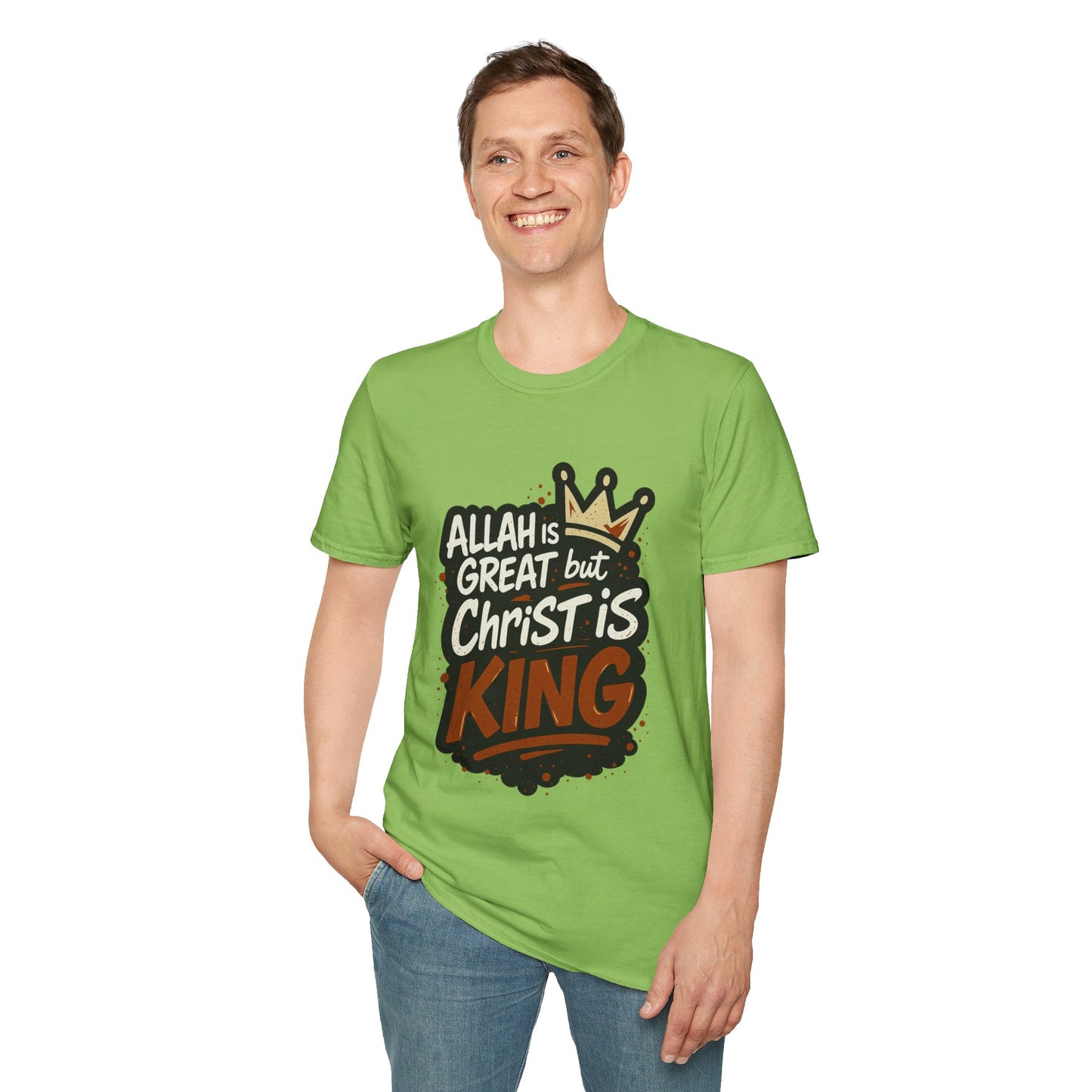 Christ is King Unisex Softstyle Tshirt (Great 2 Logo)