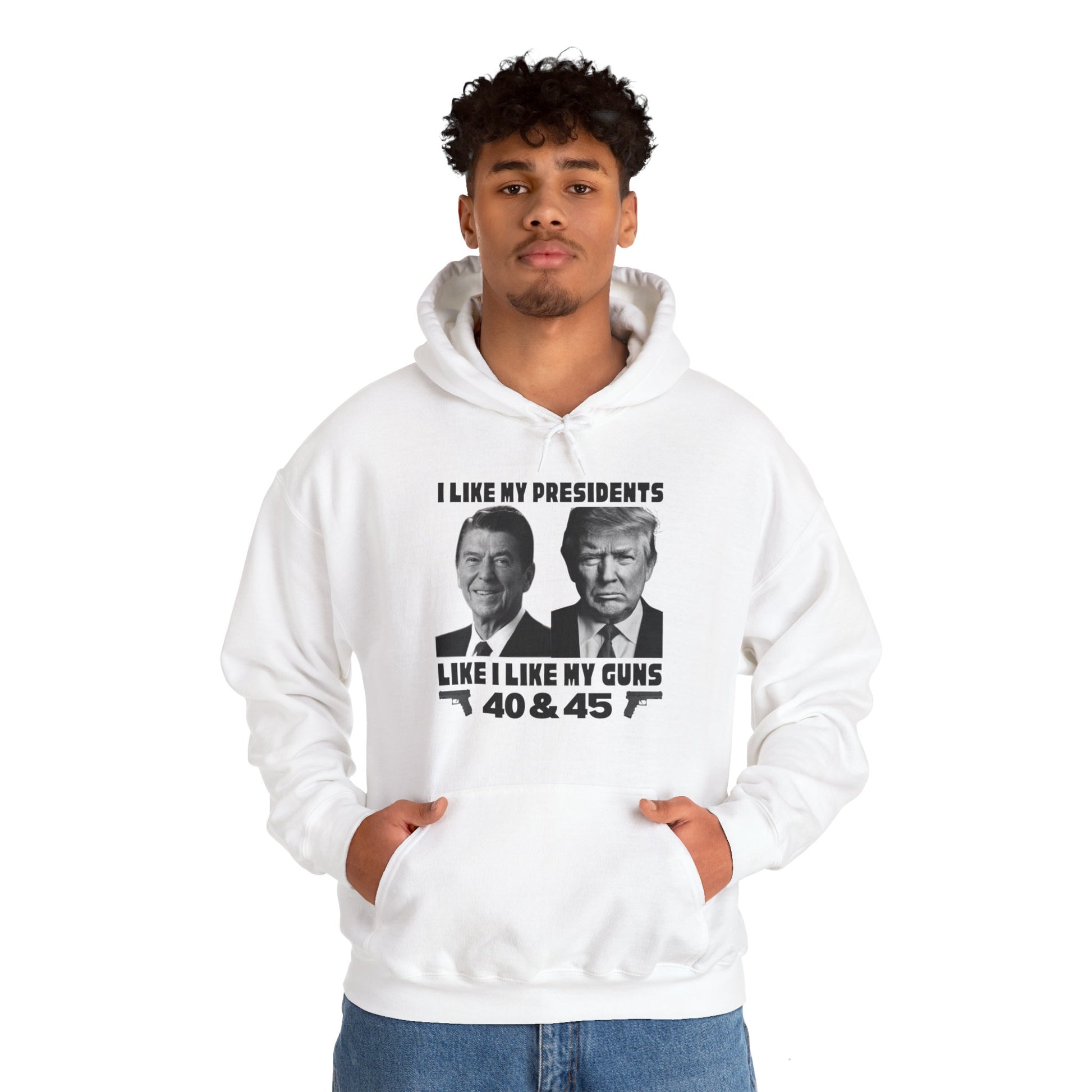 I Like My Presidents Men's Hoodie (Black Logo) - Sweet Baby Jeez Teez
